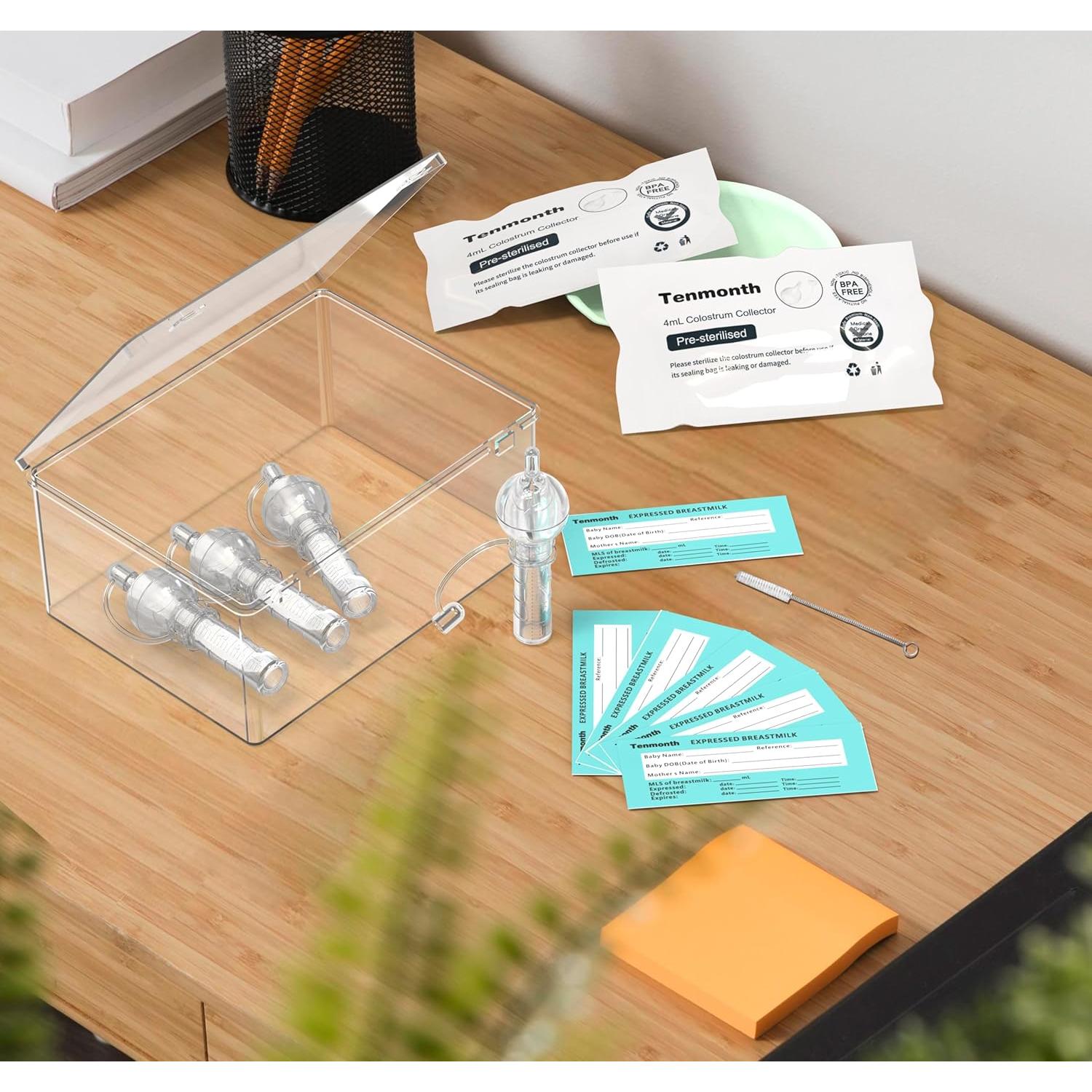 Kit de Recolector de Calostro Tenmonth - 6 Piezas, Silicona Libre de BPA