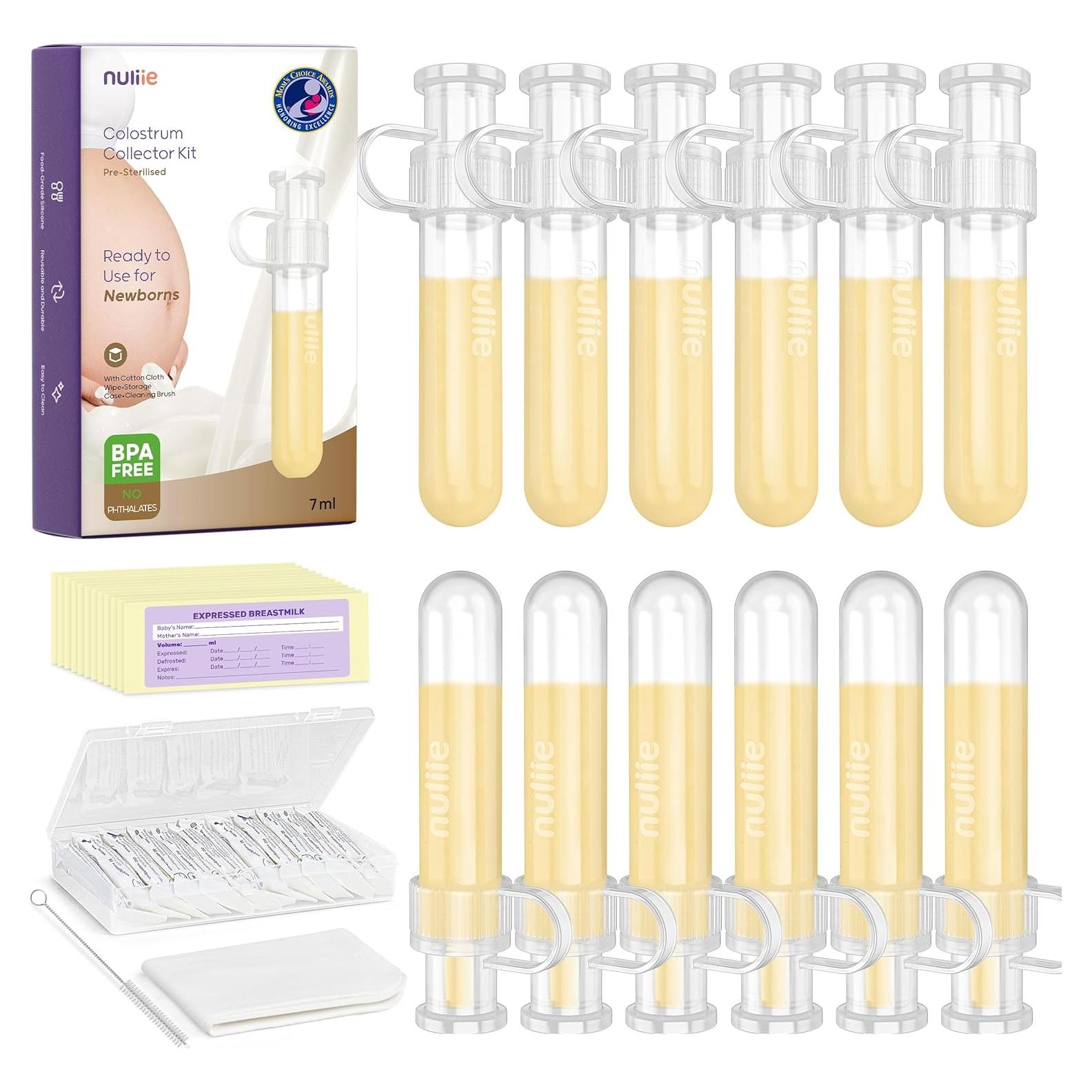 Kit Recolector de Calostro Nuliie 12 Piezas 7ml Silicona BPA Free