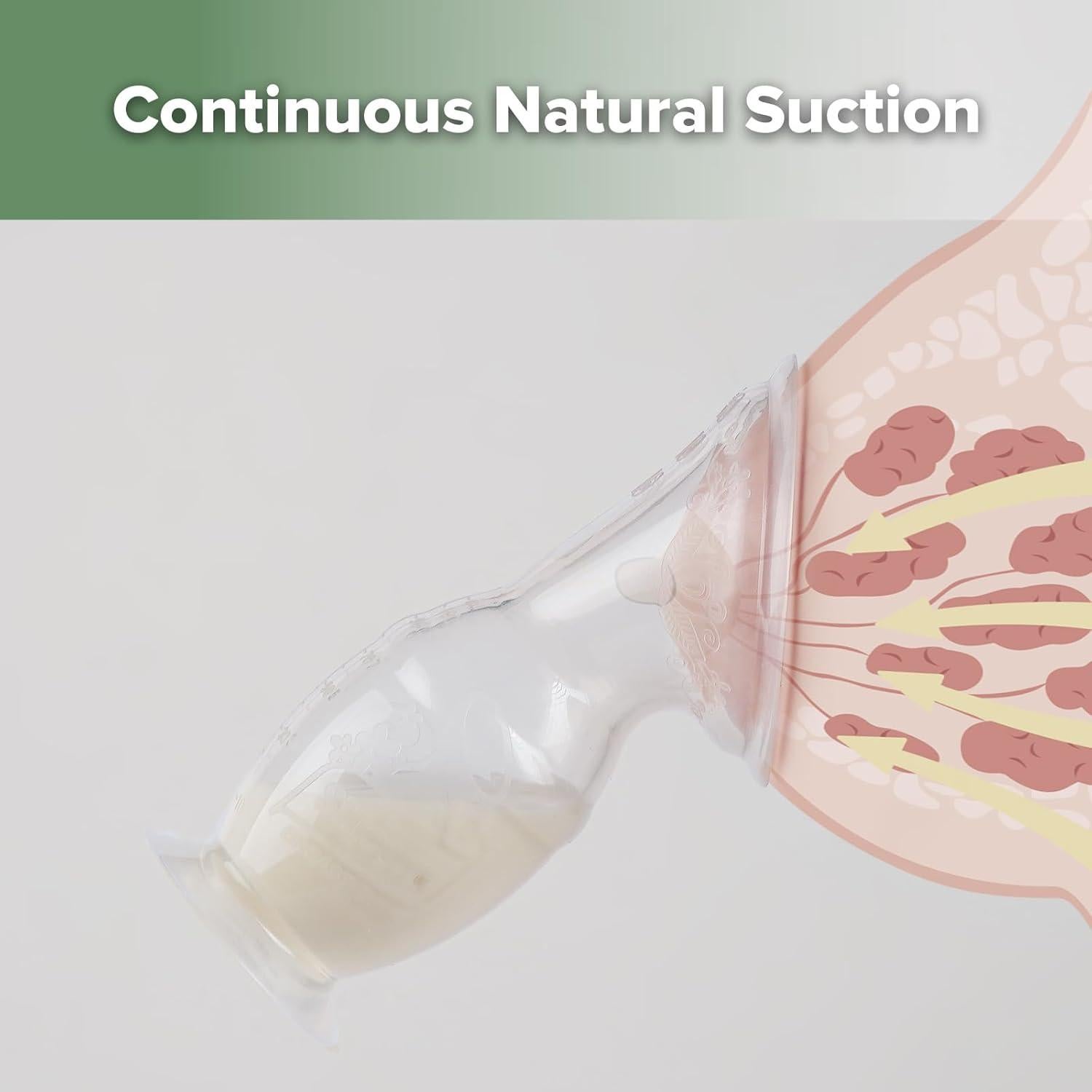 Bomba de Pecho Manual Haakaa 118ml Rosa con Tapa de Silicona