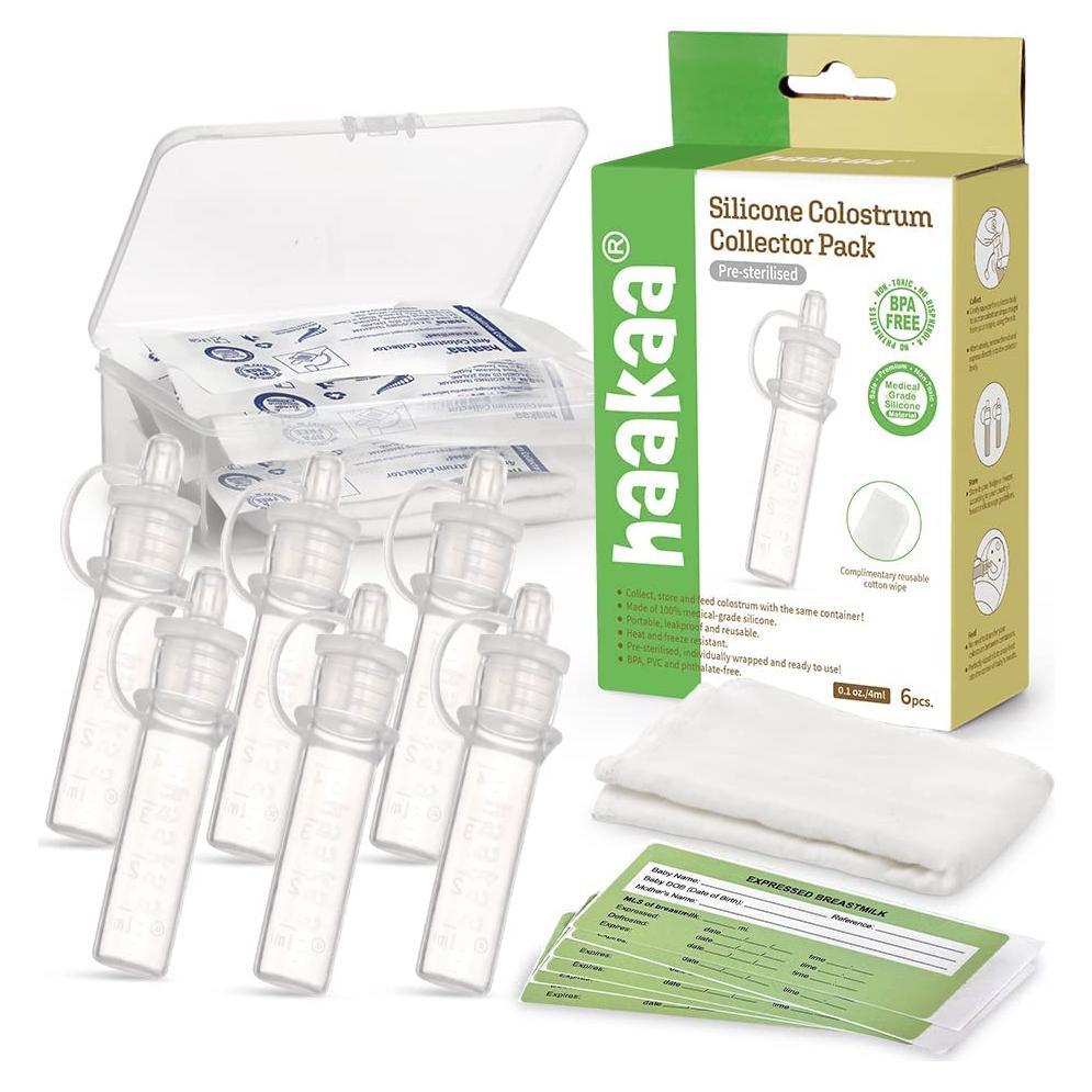 Conjunto recolector calostro silicona Haakaa 6 unidades 4 ml