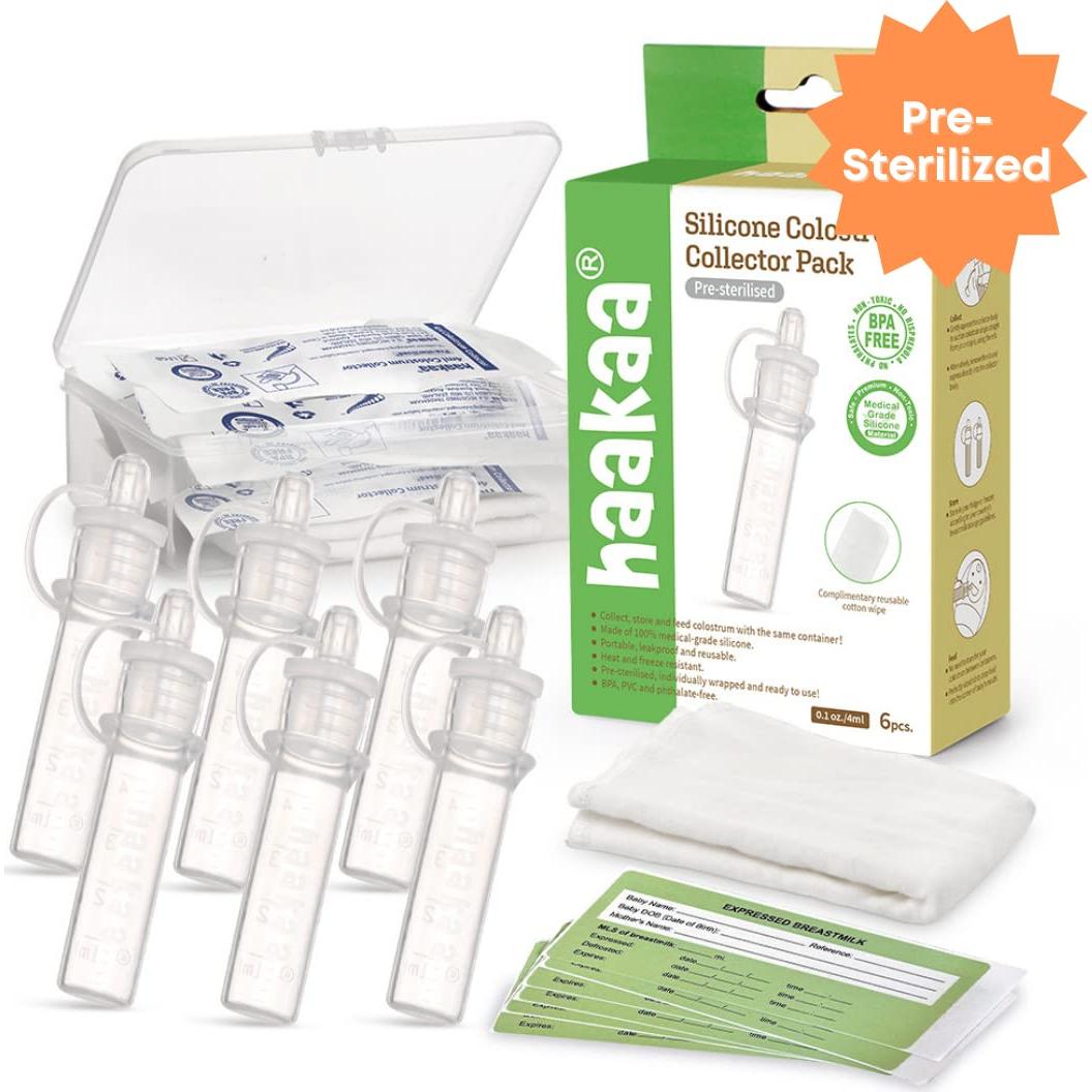 Conjunto recolector calostro silicona Haakaa 6 unidades 4 ml