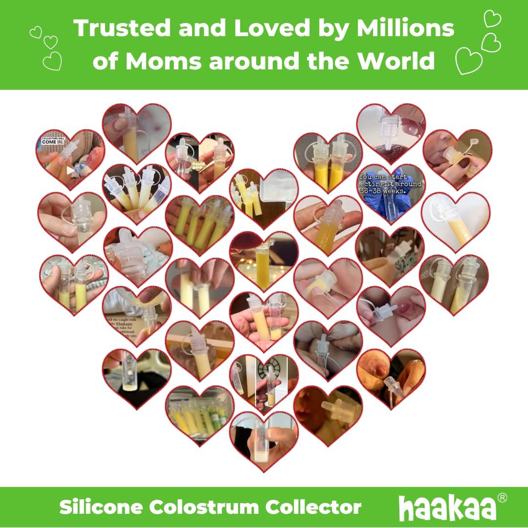 Conjunto recolector calostro silicona Haakaa 6 unidades 4 ml