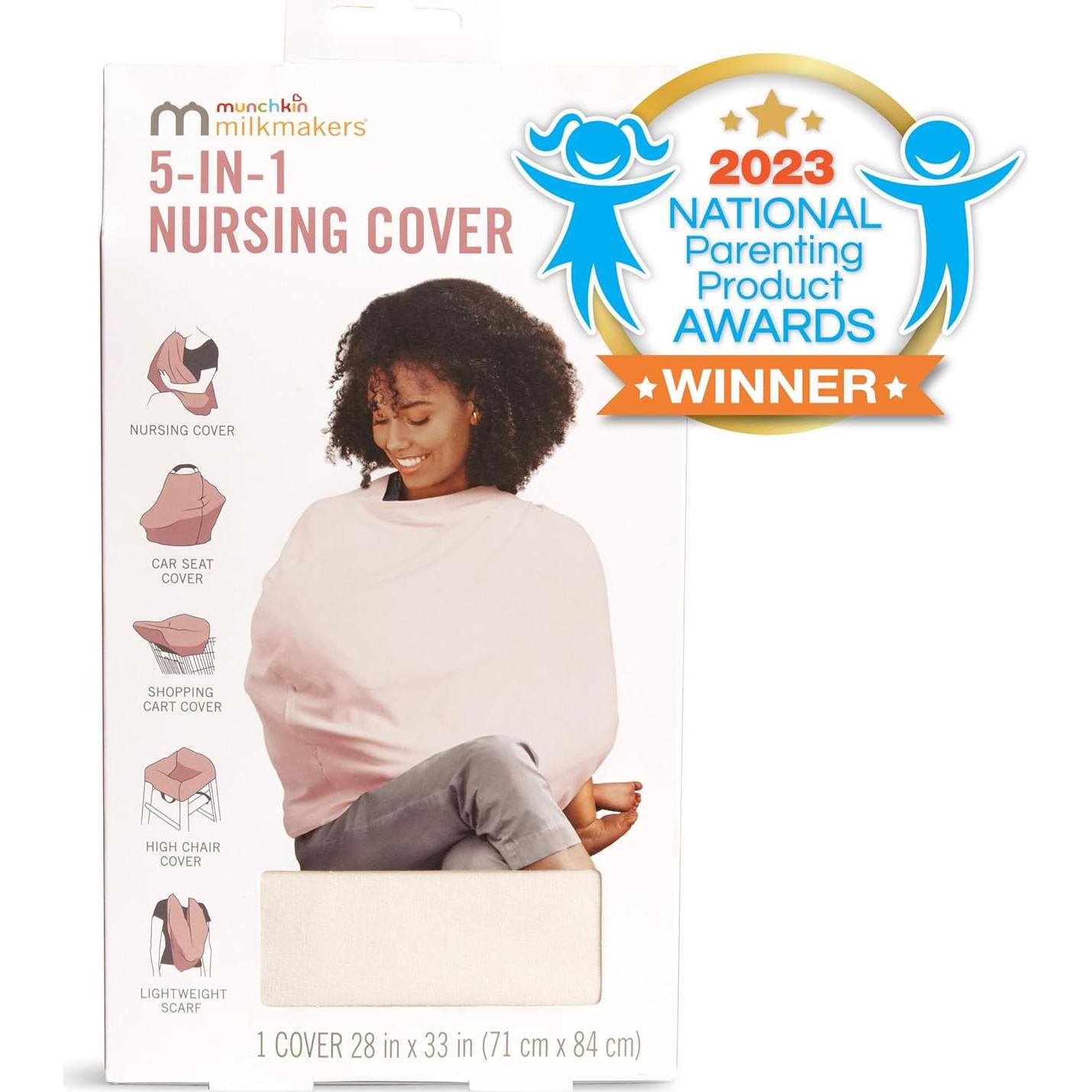 Cubierta de Lactancia 5-en-1 Munchkin Durazno Pálido