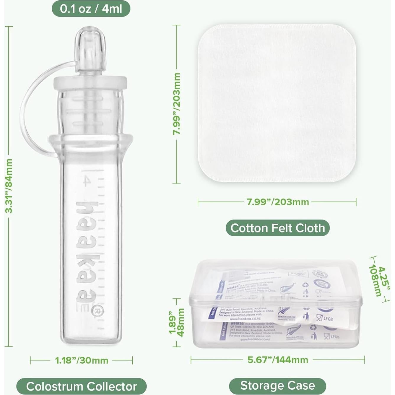 Conjunto de recolectores de calostro Haakaa 6 unidades 4 ml