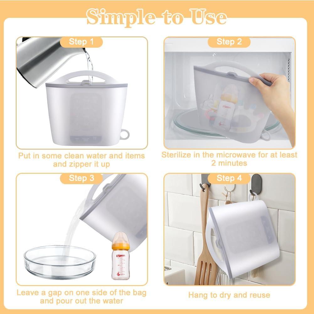 Bolsa de Esterilización de Vapor Jaxbo 1500ML Silicona Reutilizable