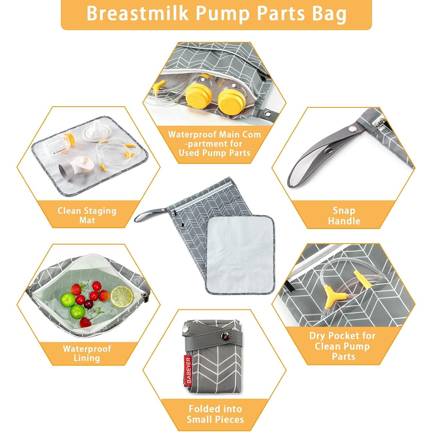 Bolsa Húmeda Seca BABEYER para Partes de Extractor de Leche