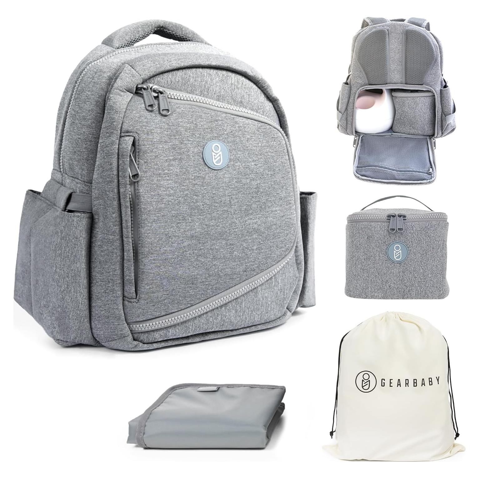 Mochila para extractor de leche Gear Baby Gris con enfriador