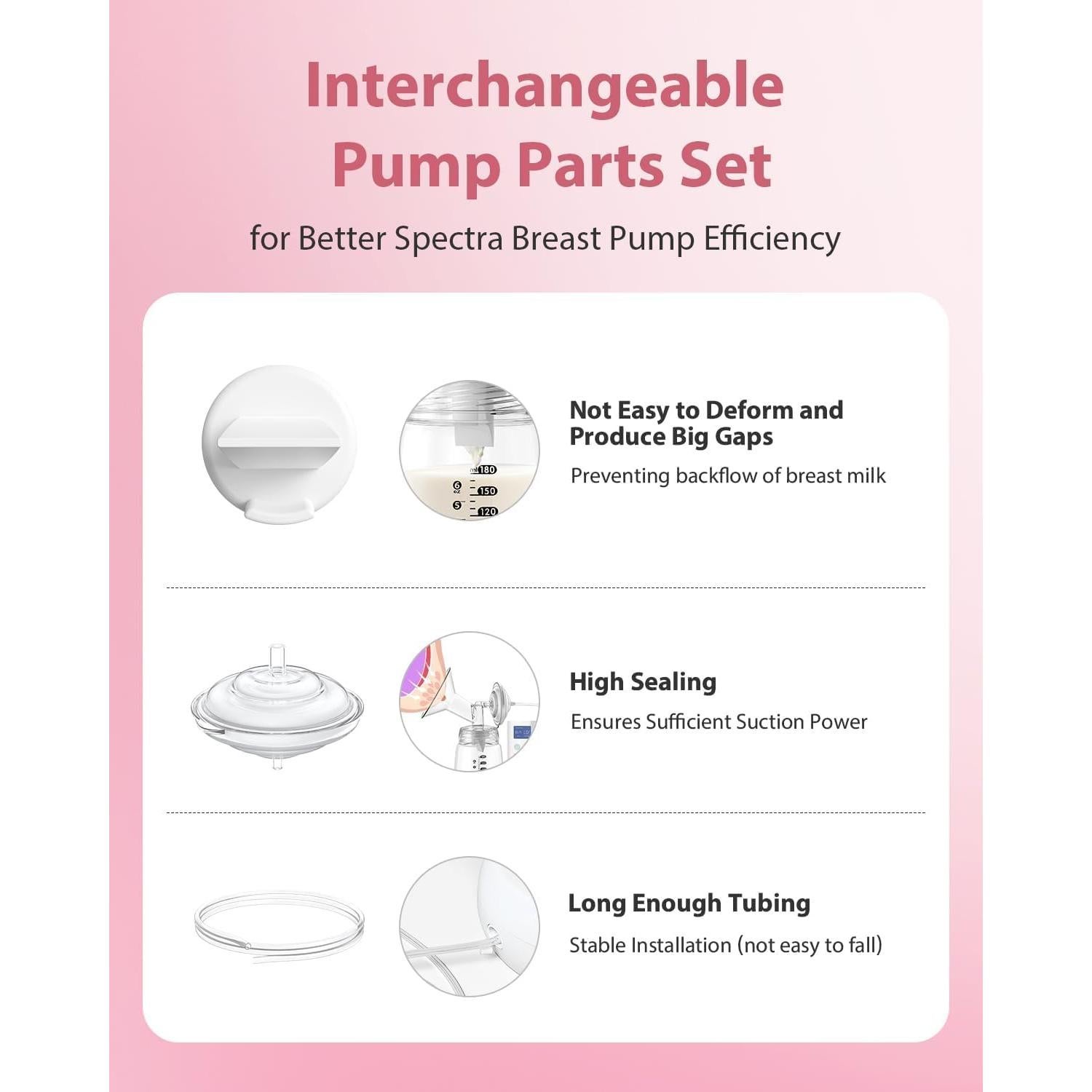 Piezas de Extractor de Leche BALIME Compatibles Spectra S1/S2/9 Plus