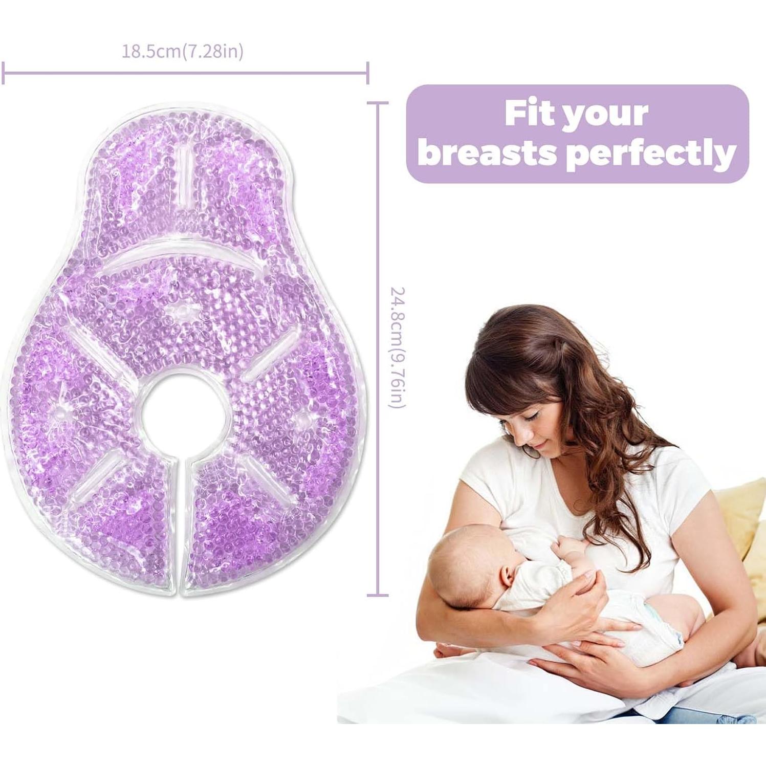 Paquete de Hielo Terapia Senos Ruheaou 2 Piezas Morado Grande