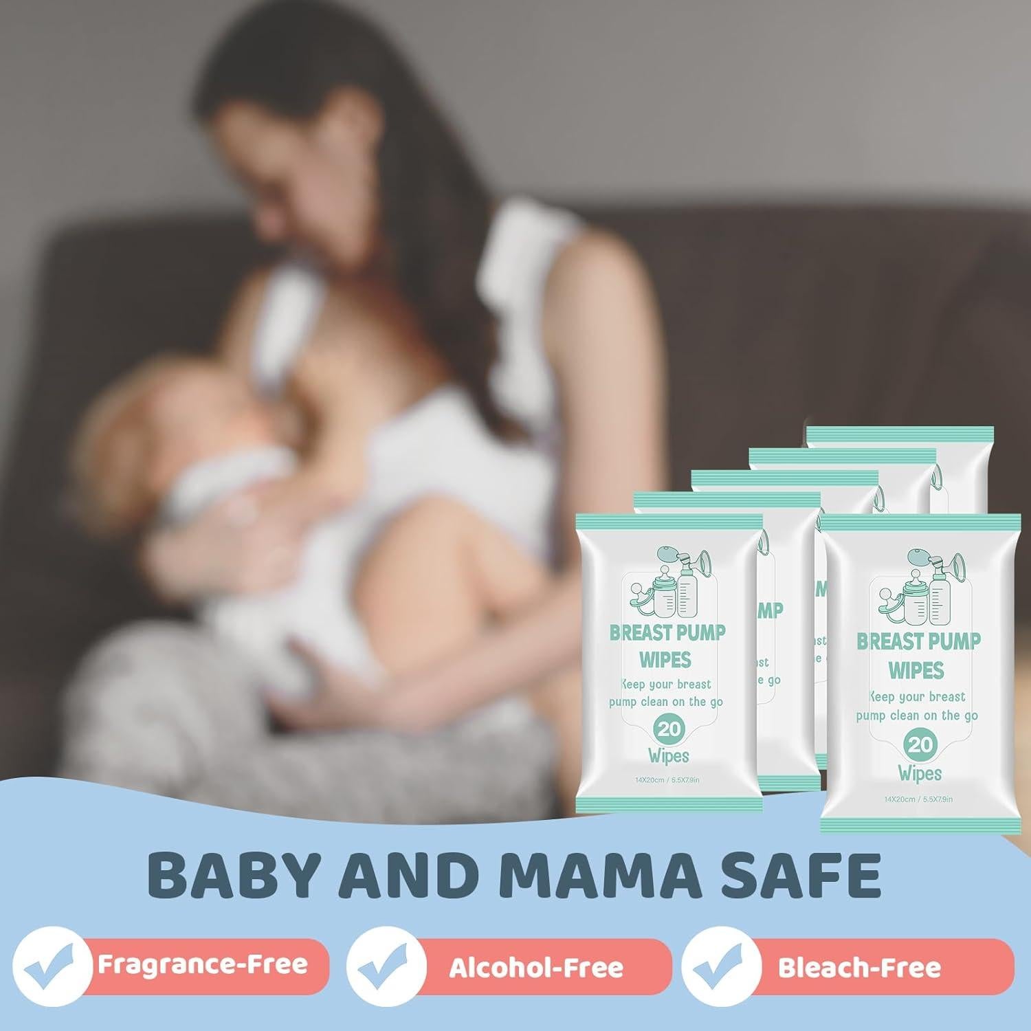 Toallitas de limpieza para extractores de leche JYD1472 - 120 conteos