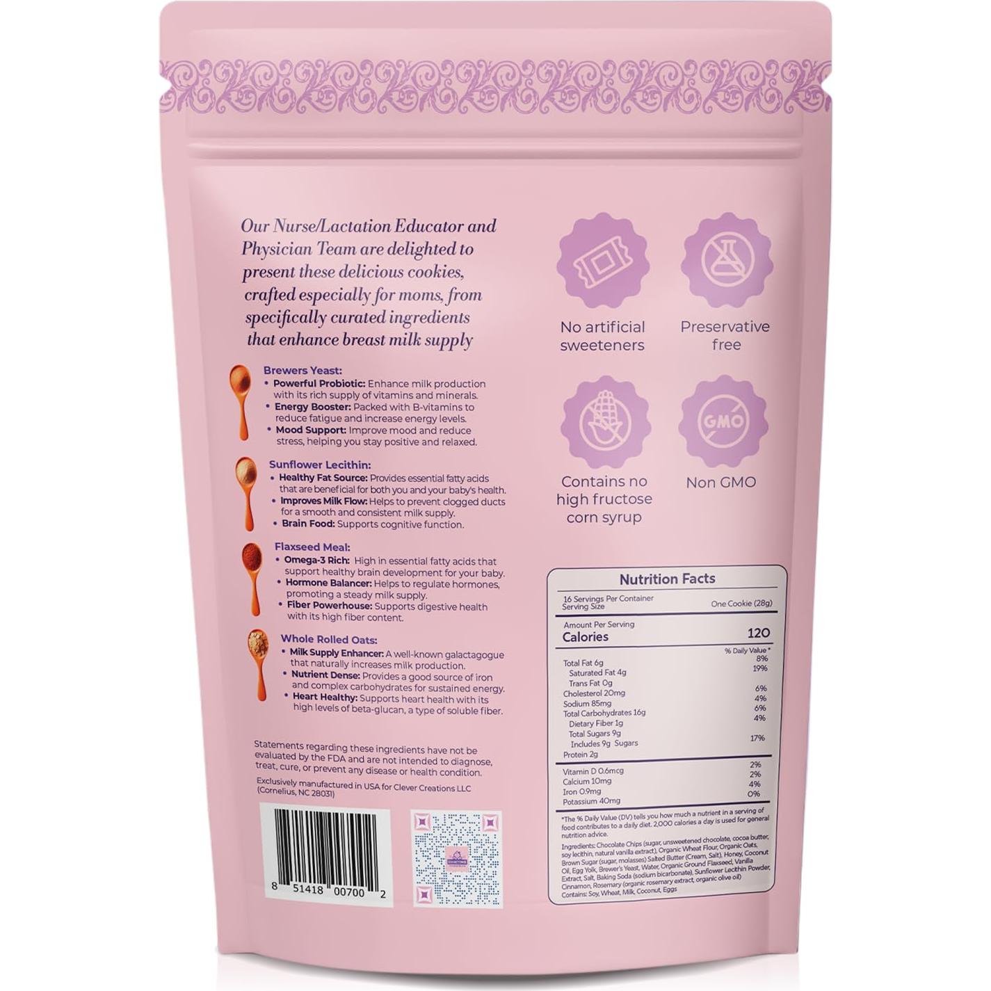 Galletas de Lactancia Happy Latch 453.6 g Avena con Chocolate