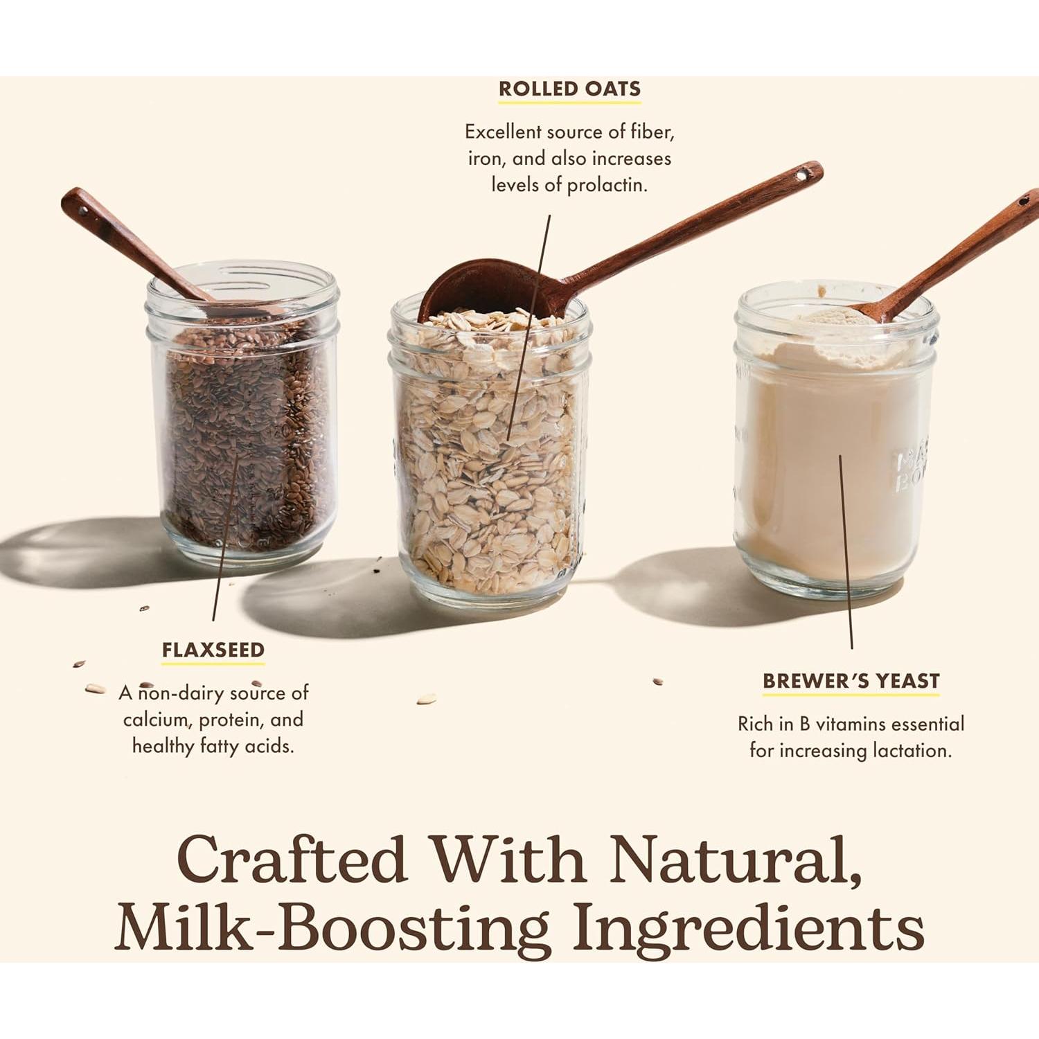 Miracle Mama Milkookies- Lactation Cookies – Oatmeal Chocolate Chip– Support Milk Supply with Oats, Flaxseed & Brewer’s Yeast – Delicious, Nourishing Treat for Moms Pack of 2, 8 oz Bags