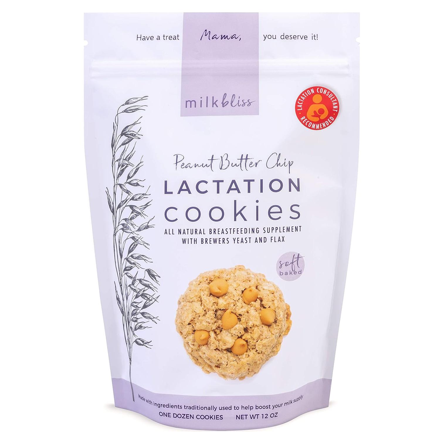 Galletas Lactantes MilkBliss con Chips de Mantequilla de Maní - 12 Unidades