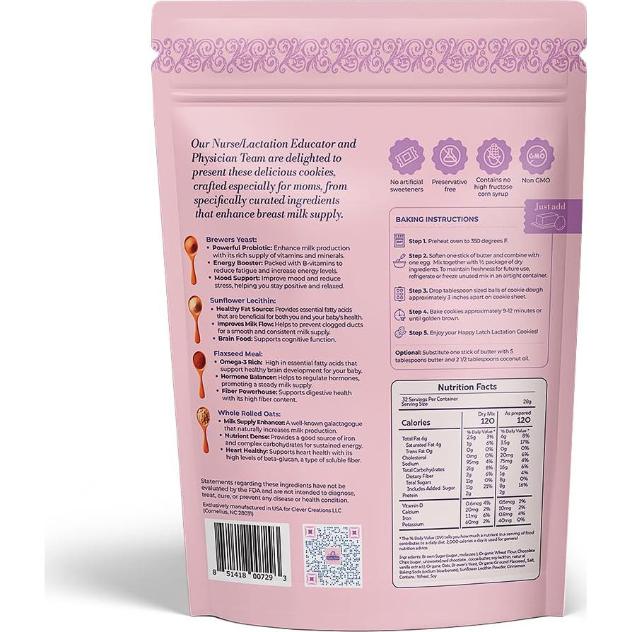 Mezcla de Galletas de Lactancia Happy Latch 907 g