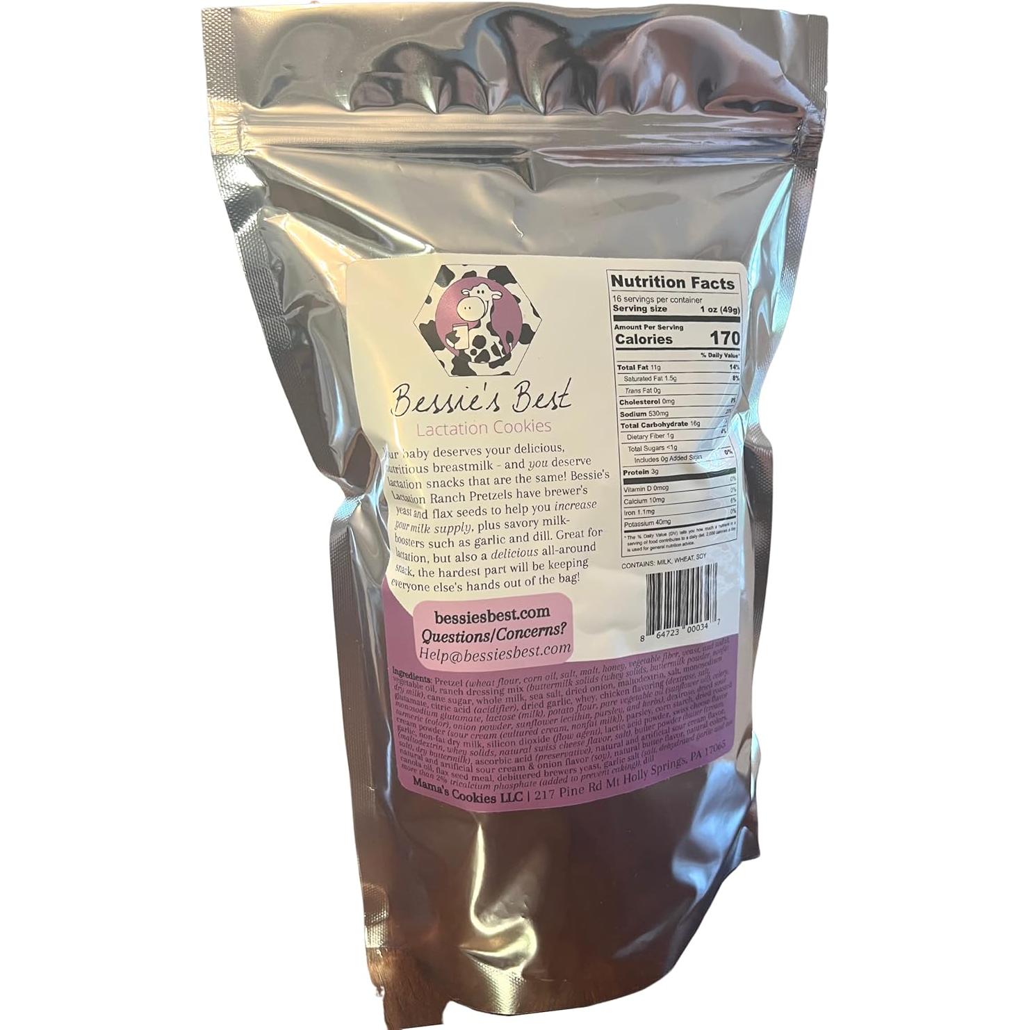 Pretzels de Lactancia Bessie Sabor Ranch 0.45 kg
