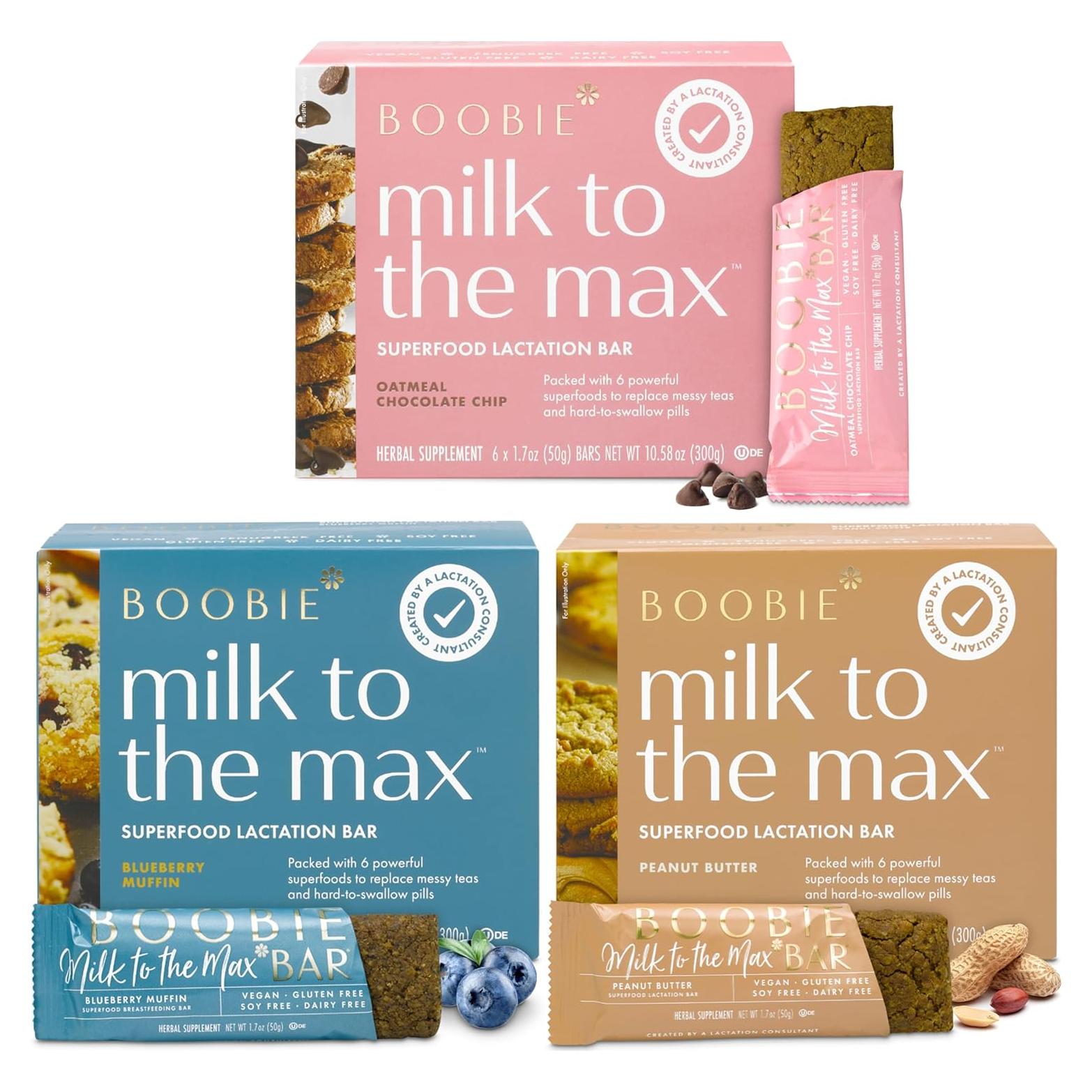 Barras de Lactancia Boobie Bar - Paquete Variado 18 Unidades