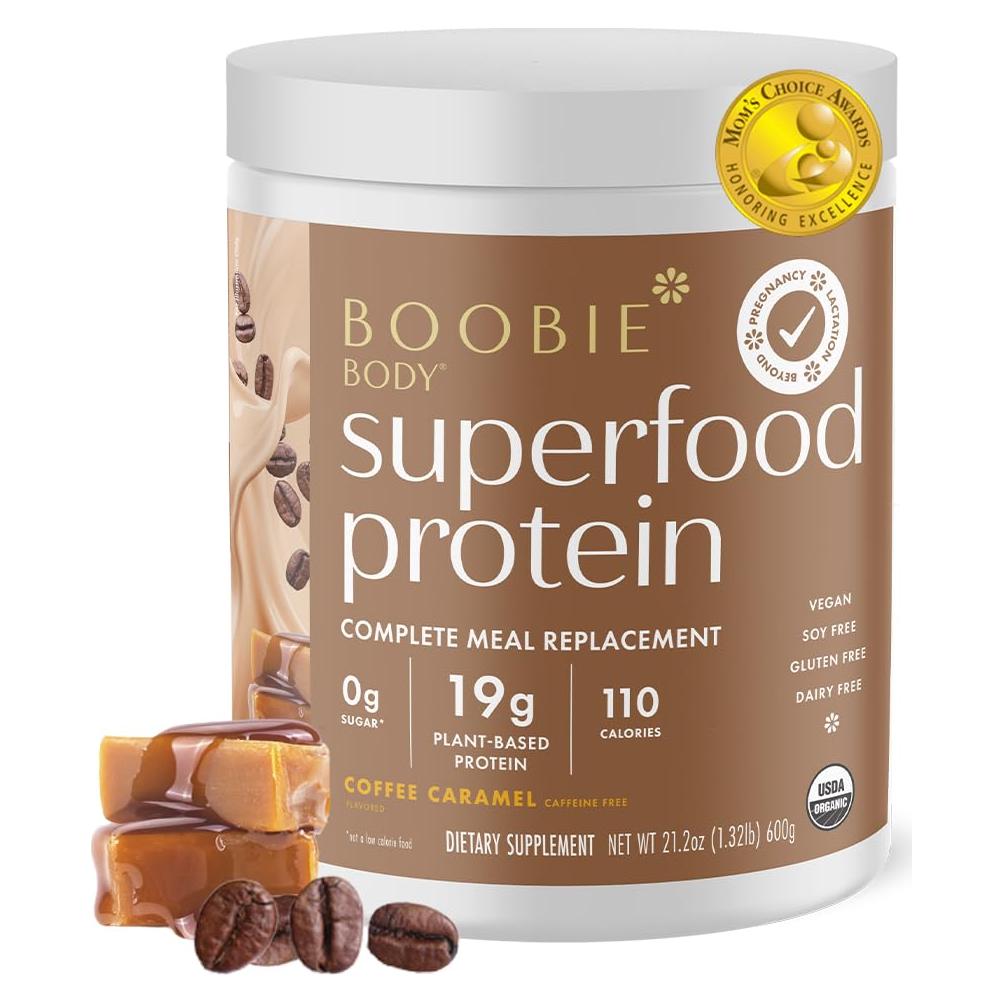 Batido de Reemplazo de Comida Boobie Body 19g Proteína Orgánico Sabor Caramelo