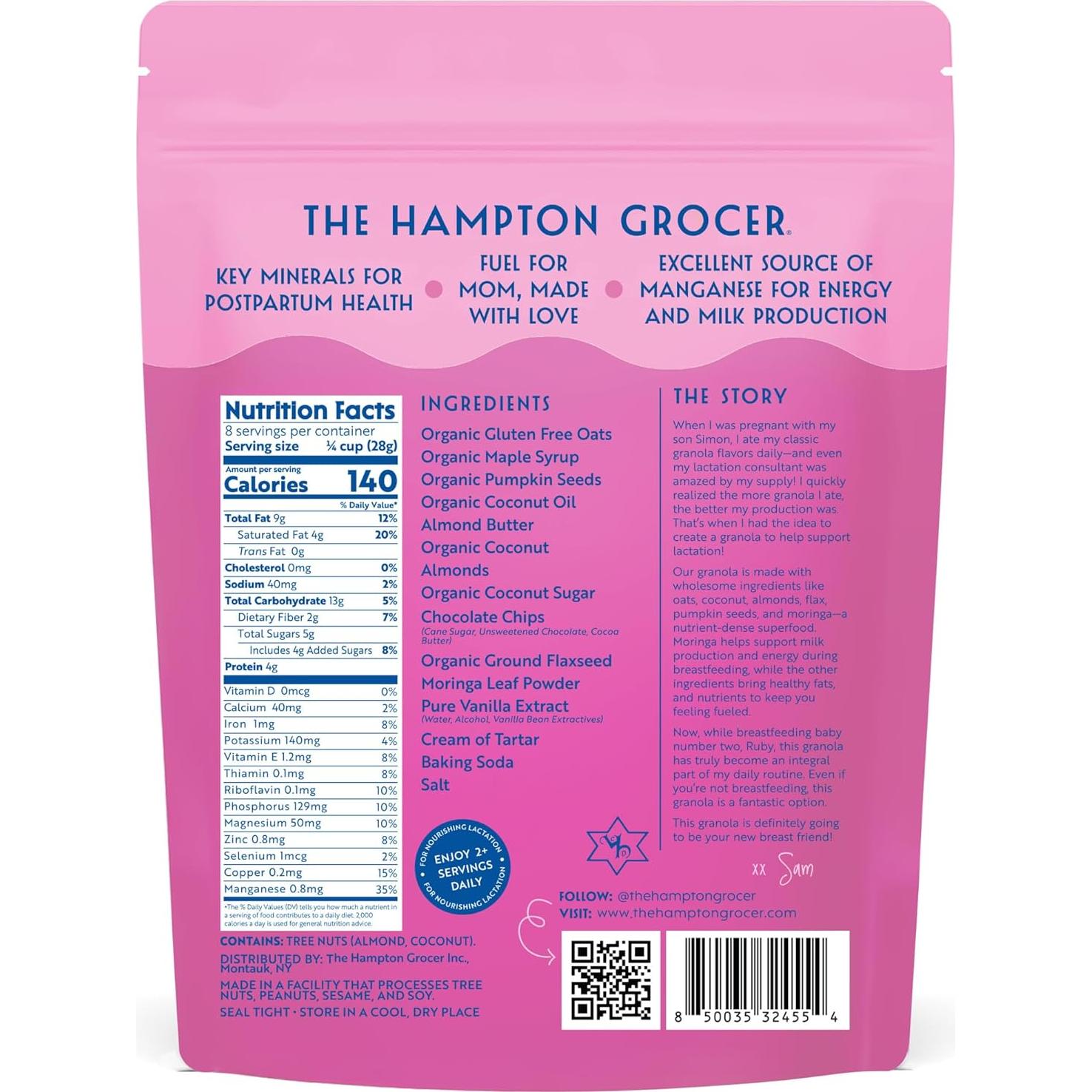 Granola de Lactancia Lacnola The Hampton Grocer 2 Paquetes 226g