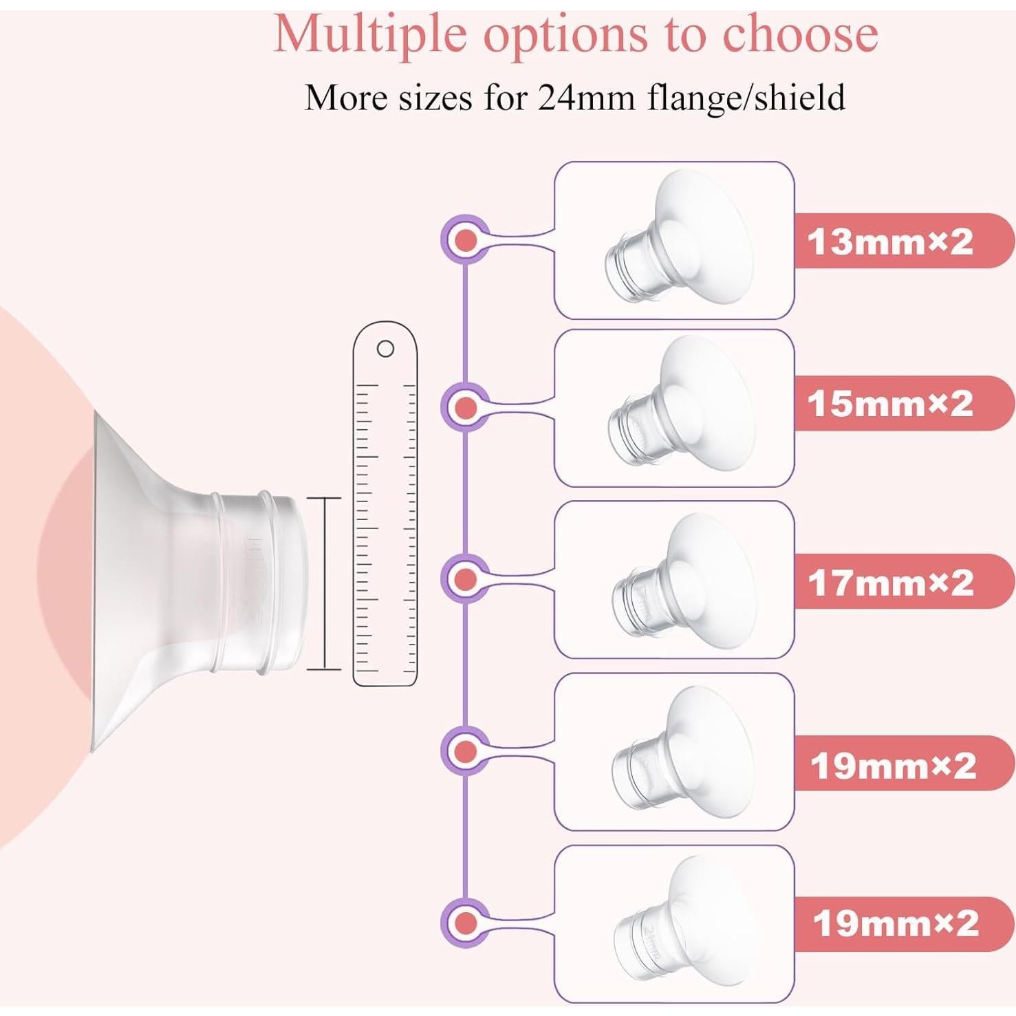 Insertos de Brida 13/15mm JIMOWANG 8PCS para Bomba de Pecho