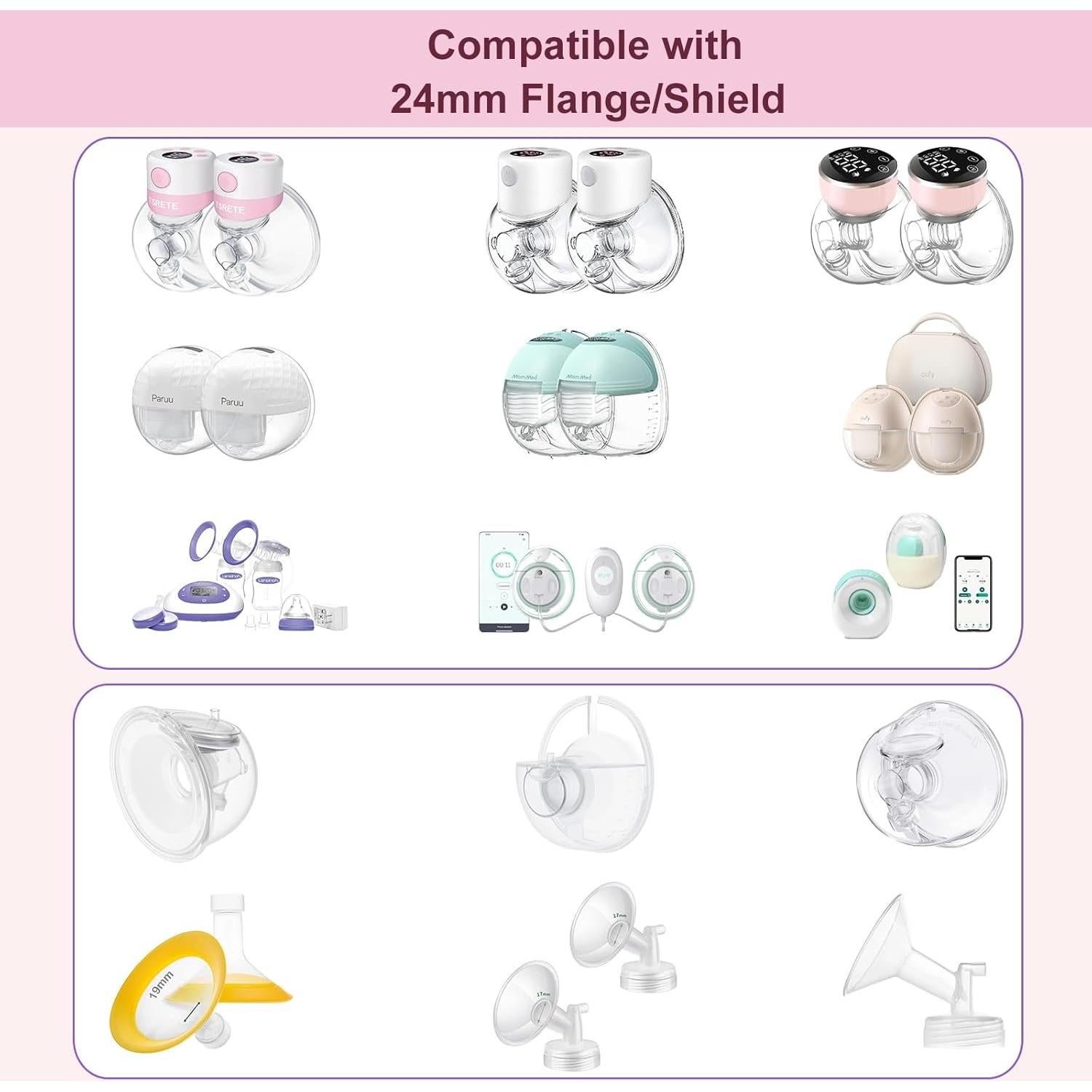 Insertos de Brida 13/15mm JIMOWANG 8PCS para Bomba de Pecho