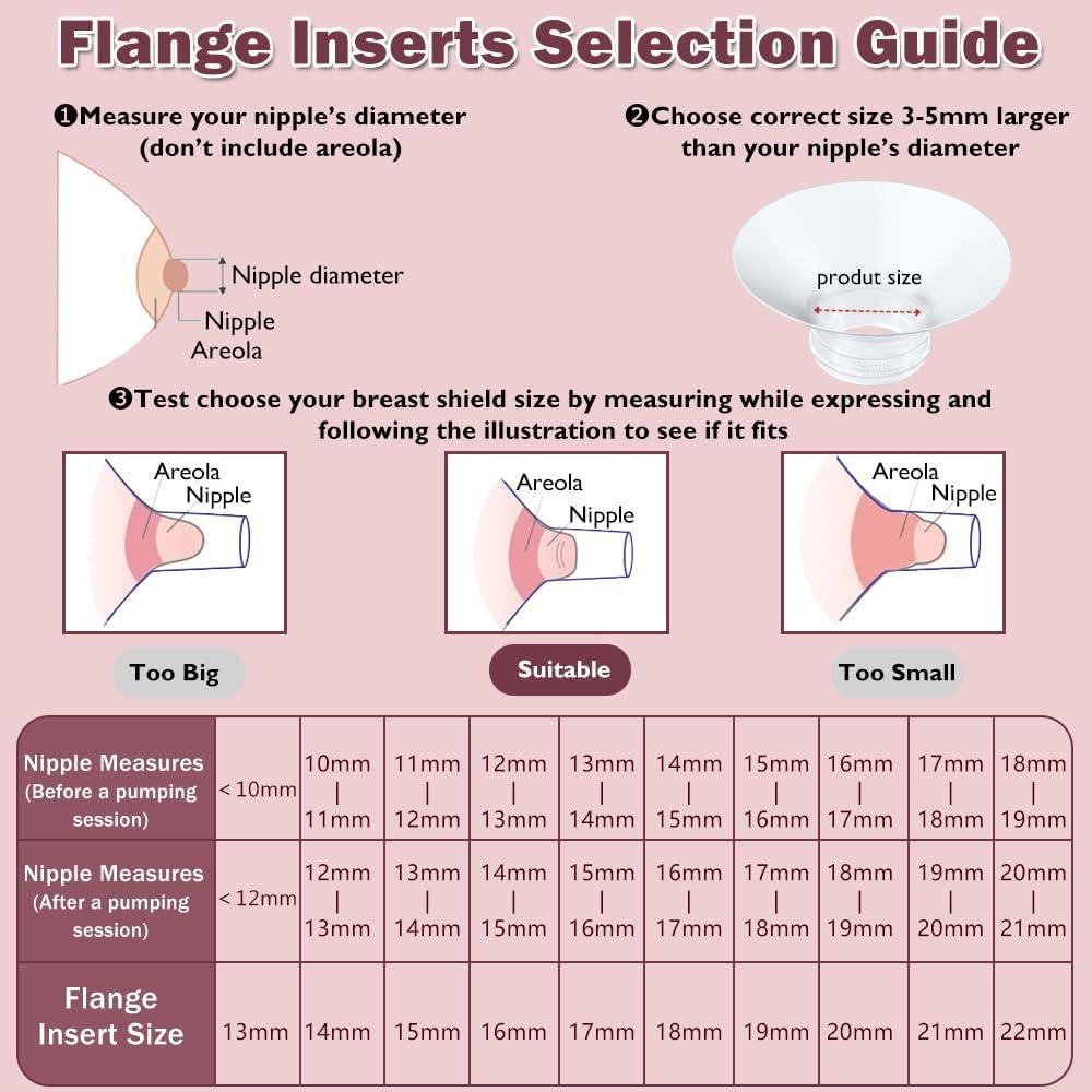 Inserto de Brida 14mm 6pcs IVARONAL para Extractores de Leche