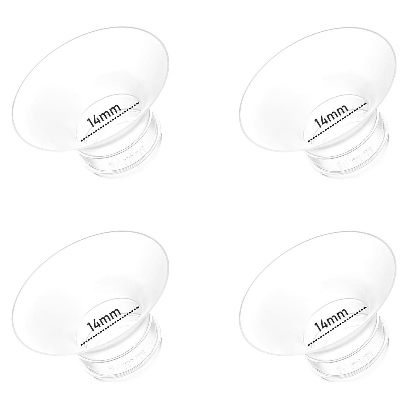 4 Inserciones de Brida 14mm para Extractor de Leche Momcozy