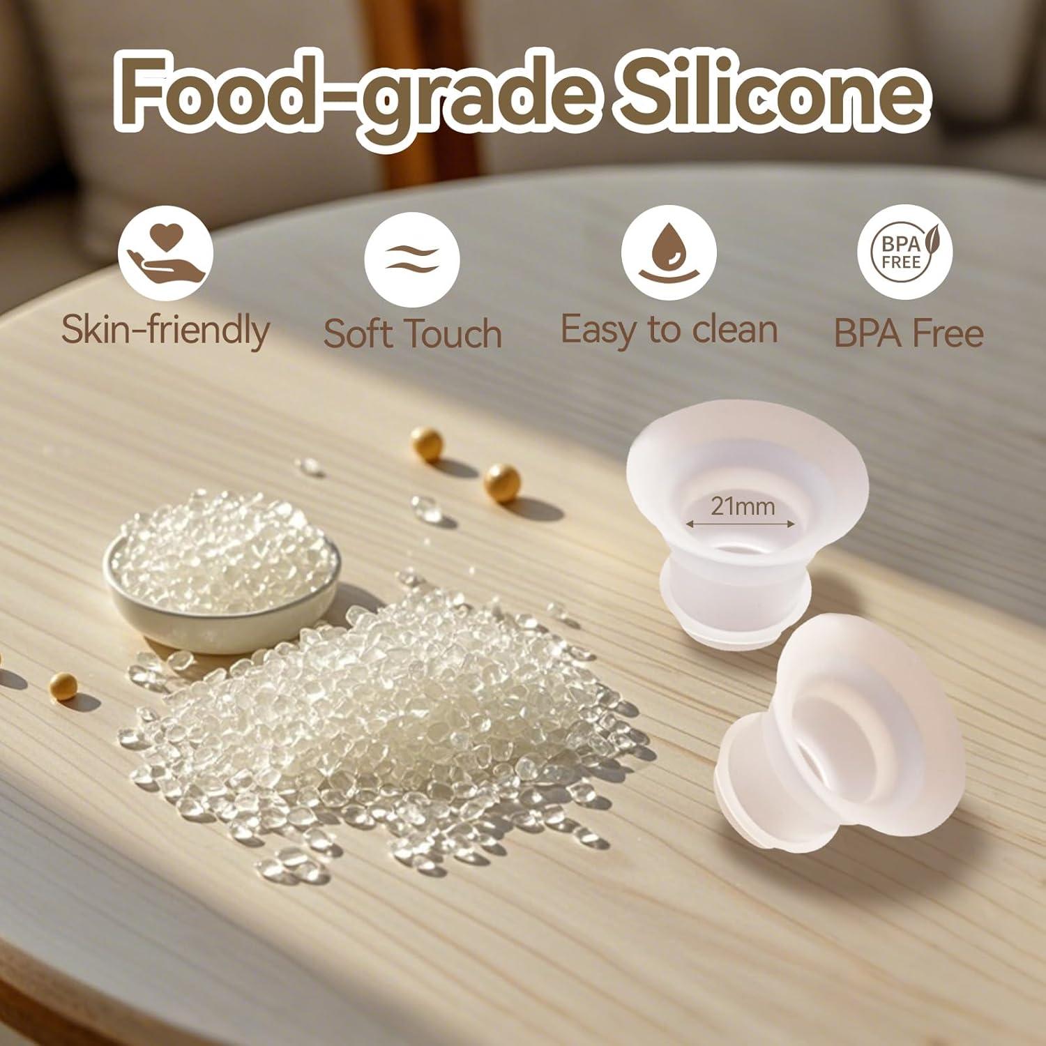 Insertos de Flange de Silicona NCVI 21mm para Extractor de Leche