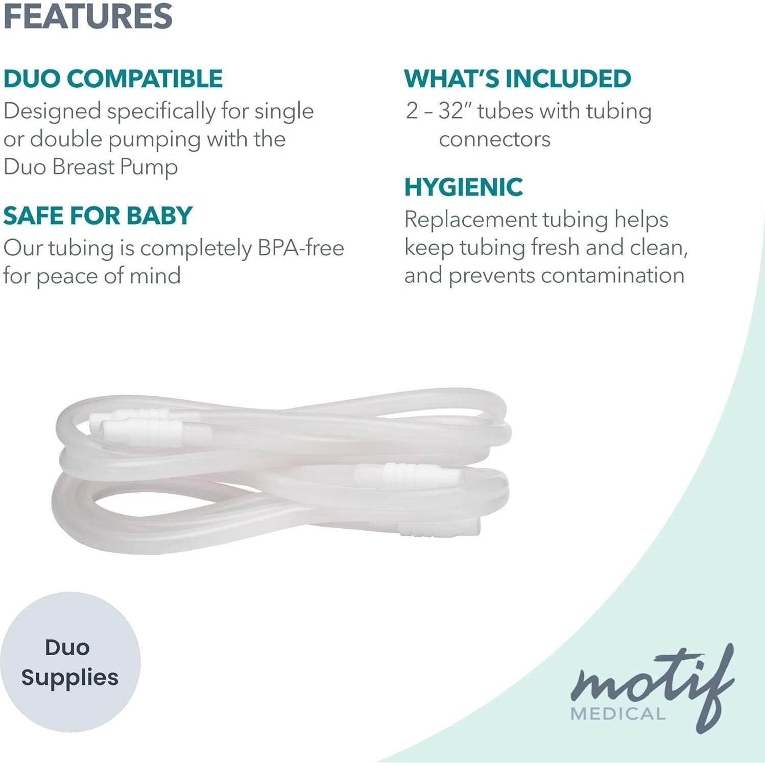 Tubería Médica Motif para Extractor de Leche Duo - 81.3 cm