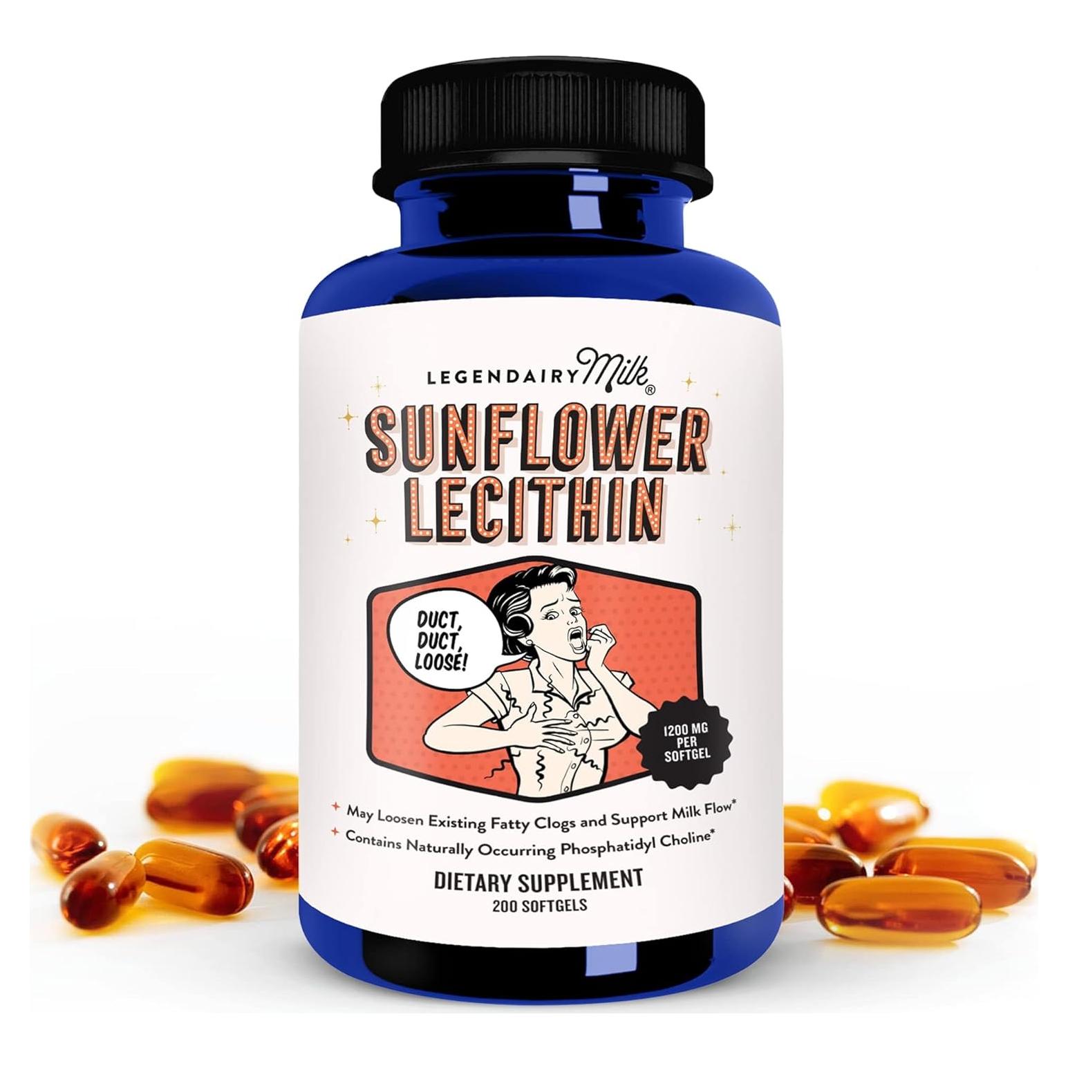 Lecitina de Girasol Legendairy Milk 1200mg 200 Cápsulas