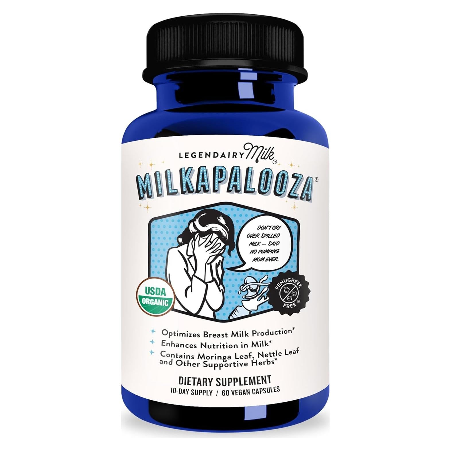 Suplemento de Lactancia Milkapalooza Legendairy Milk 60 cápsulas