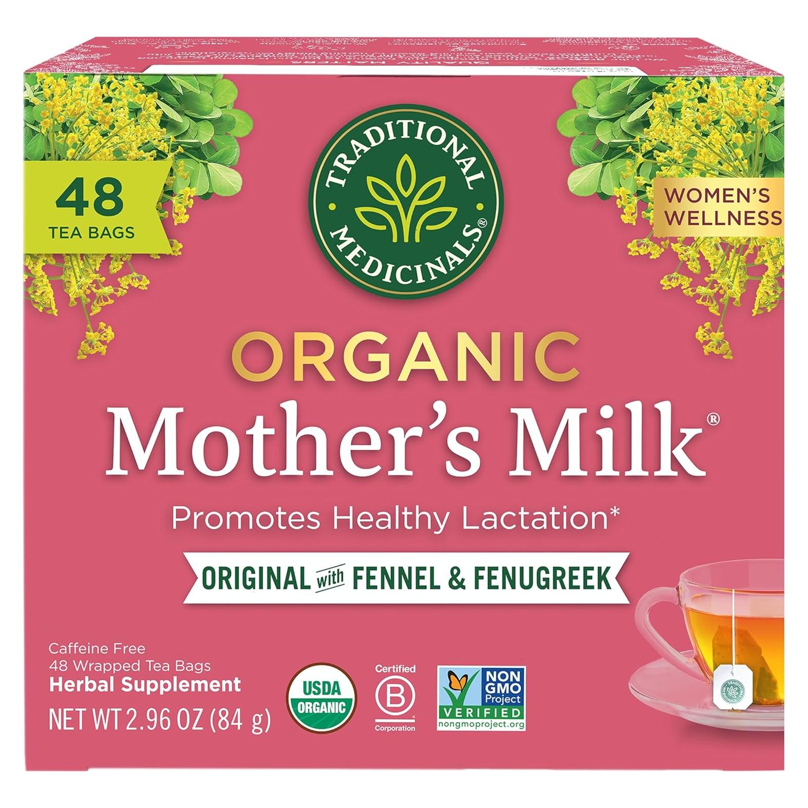 Té de Leche Materna Orgánico Traditional Medicinals - 48 Bolsitas