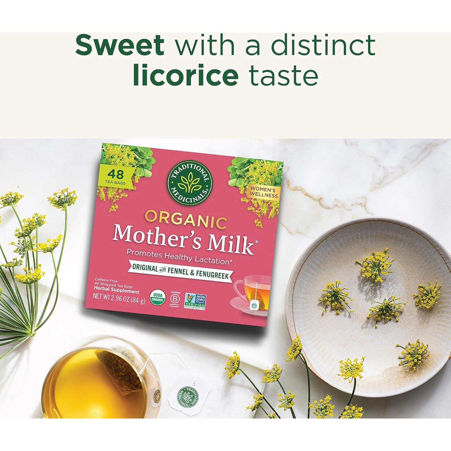 Té de Leche Materna Orgánico Traditional Medicinals - 48 Bolsitas