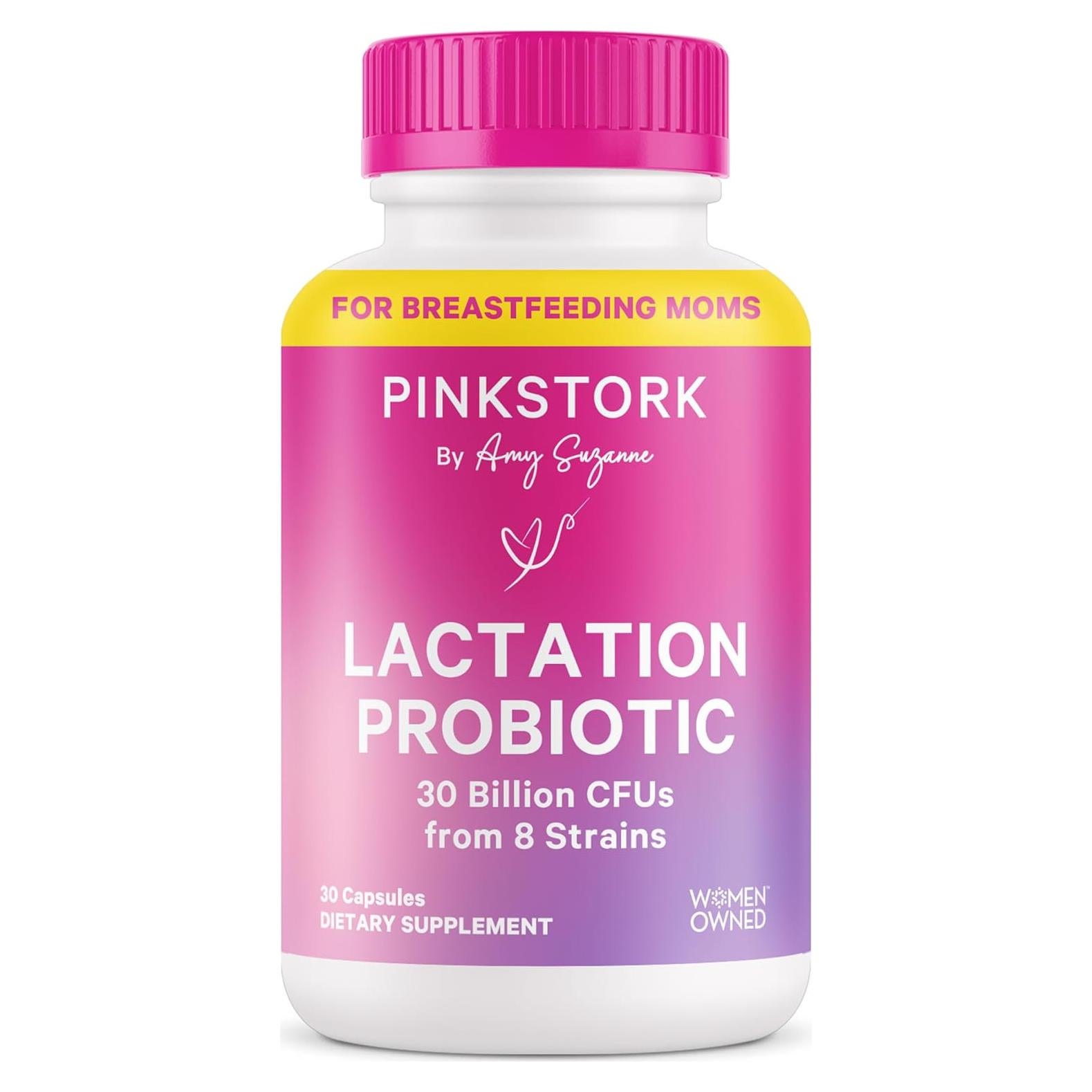Probiotico de Lactancia Pink Stork - 30 Cápsulas Sin Sabor
