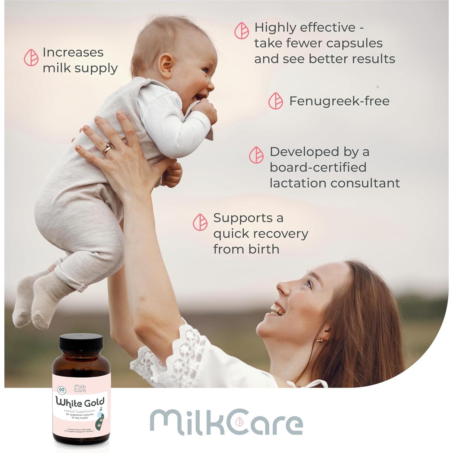 Suplemento de Lactancia Oro Blanco Milkcare 60 Cápsulas Veganas