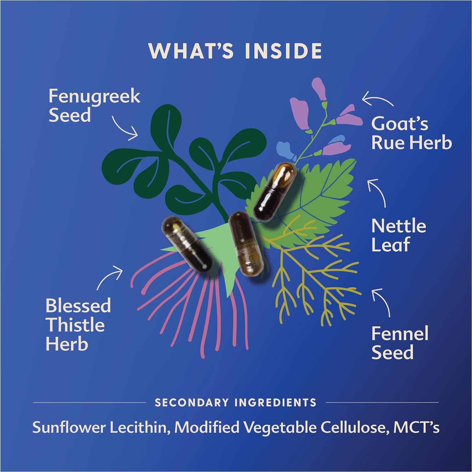 Motherlove Más Leche Suplemento Herbal 60 Cápsulas Líquidas