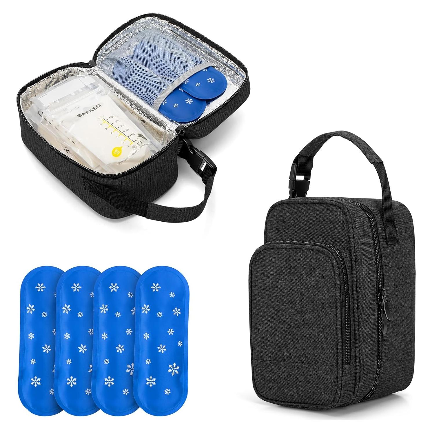 Bolsa Térmica Aislada BAFASO para Leche Materna con 4 Hielos