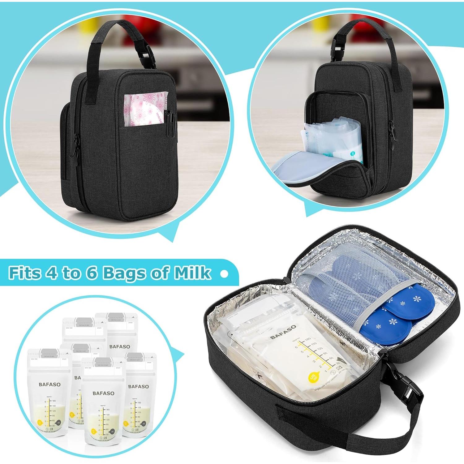 Bolsa Térmica Aislada BAFASO para Leche Materna con 4 Hielos