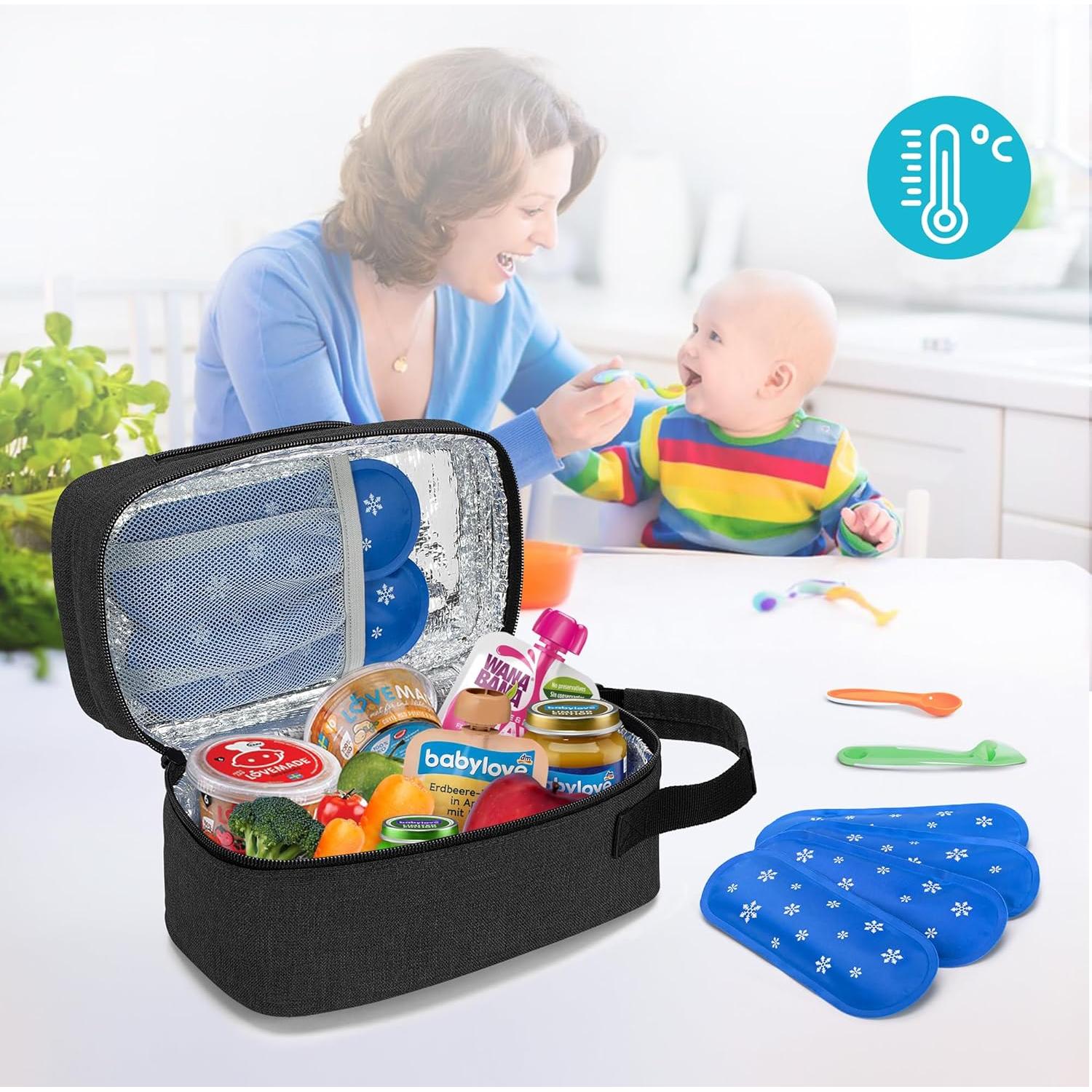 Bolsa Térmica Aislada BAFASO para Leche Materna con 4 Hielos