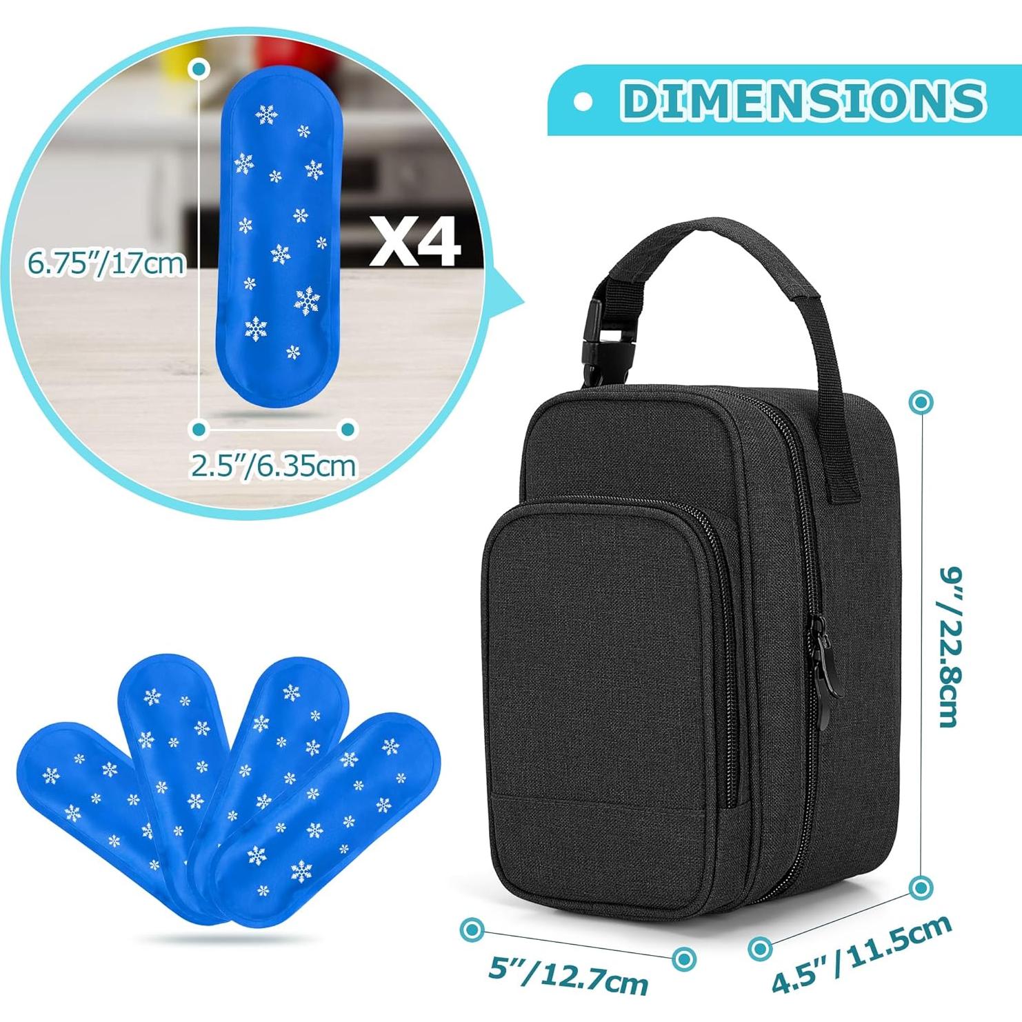 Bolsa Térmica Aislada BAFASO para Leche Materna con 4 Hielos