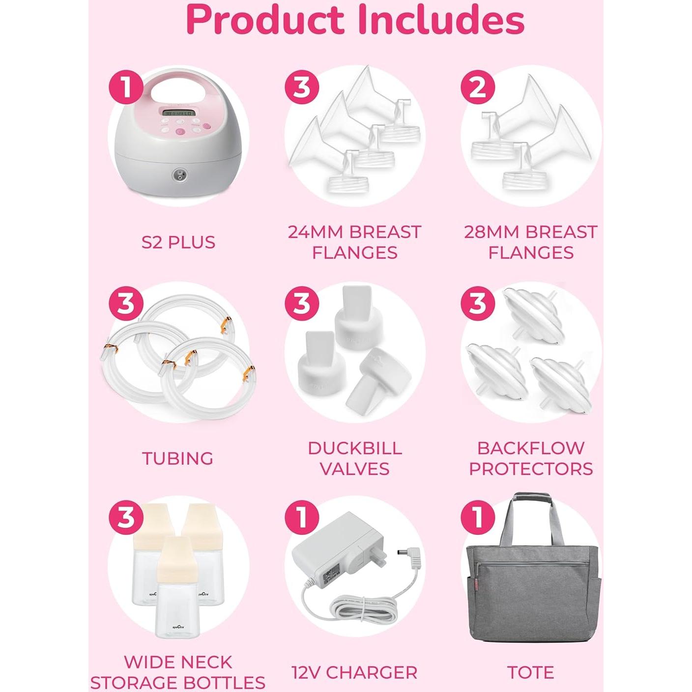 Bomba de Pecho Eléctrica Espectra S2 Plus Premier con Tote Gris