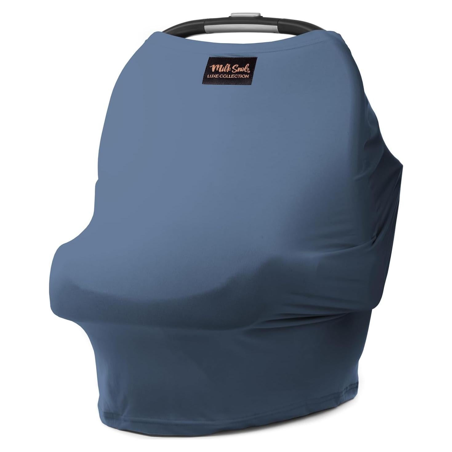 Cubierta Luxe 5-en-1 Milk Snob Azul Océano - Lactancia y Silla de Auto