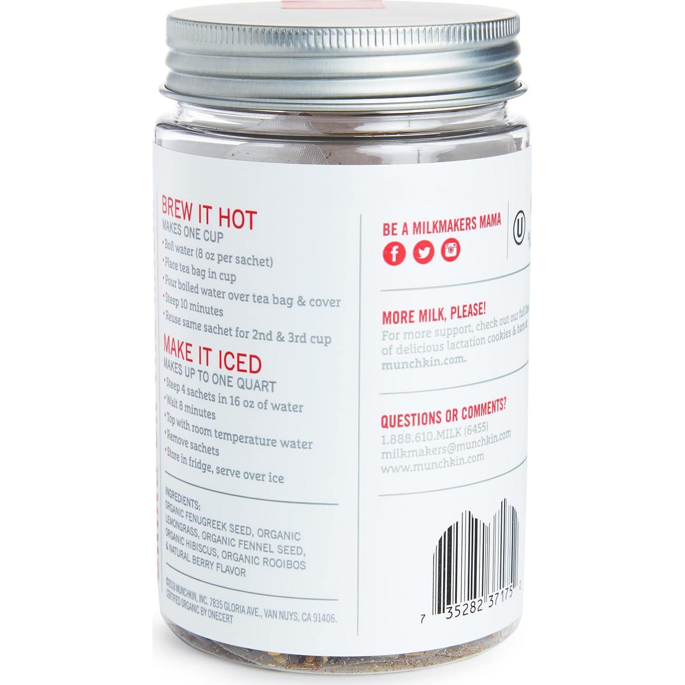 Té de Lactancia Milkmakers Frutos Rojos 12 Bolsas Orgánico