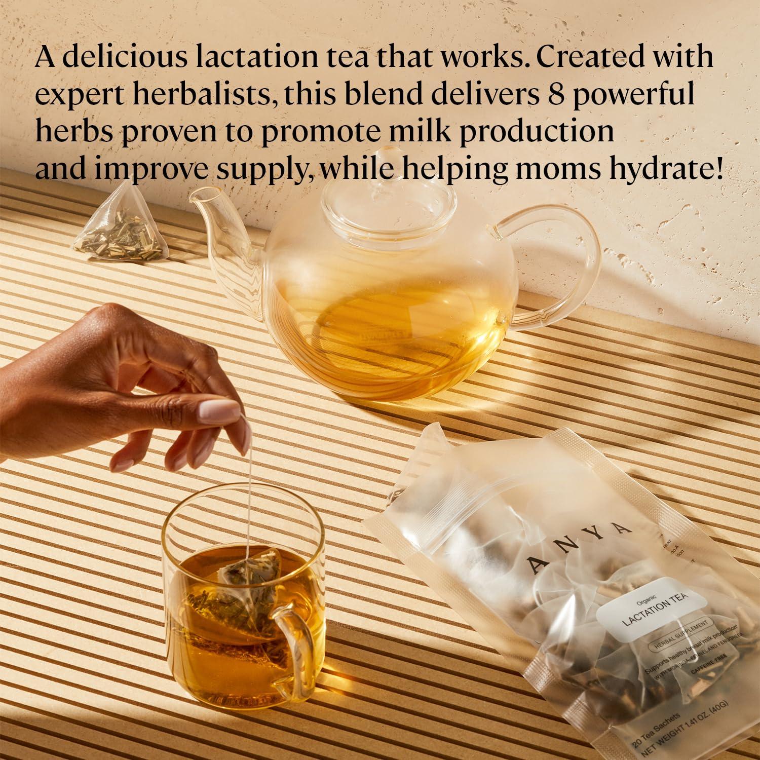 Té de Lactancia HERBAL ANYA, 20 Bolsas - Jengibre y Moringa