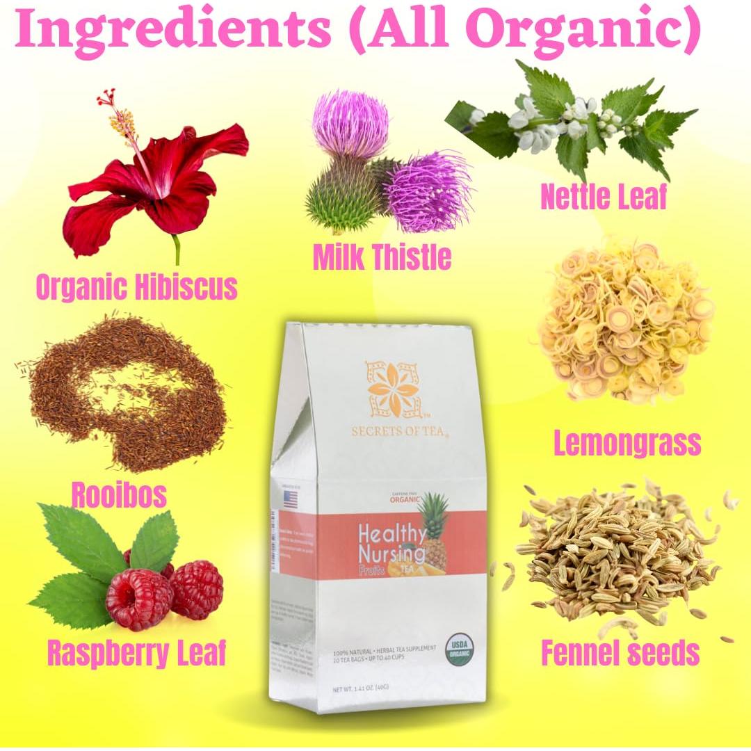 Té de Lactancia Saludable Orgánico Secretos del Té - 20 Saquitos