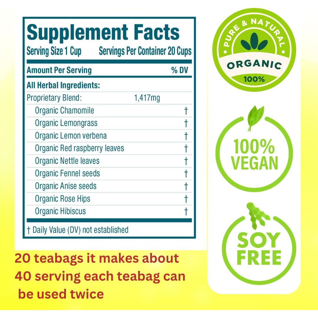 Té de Lactancia Orgánico Secrets of Tea - 40 Porciones