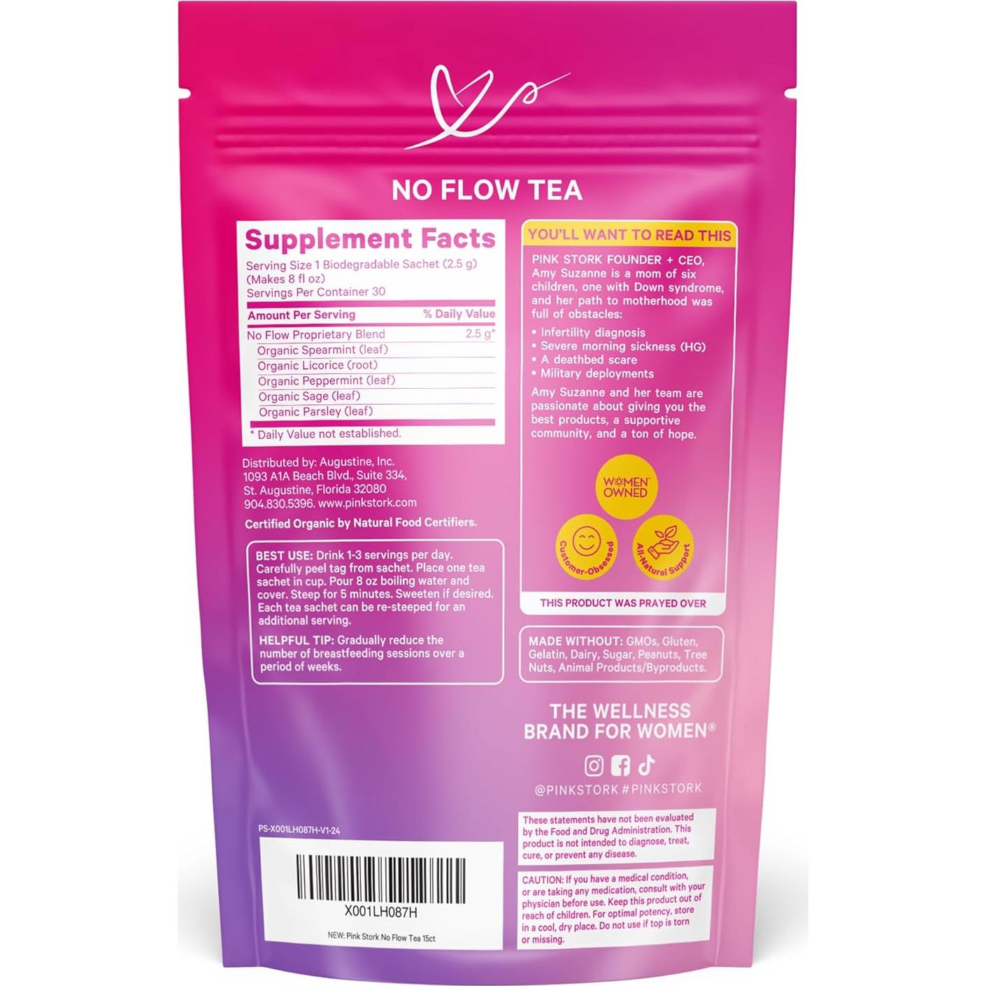 Té de Salvia Orgánica Pink Stork No Flow - 15 Bolsitas