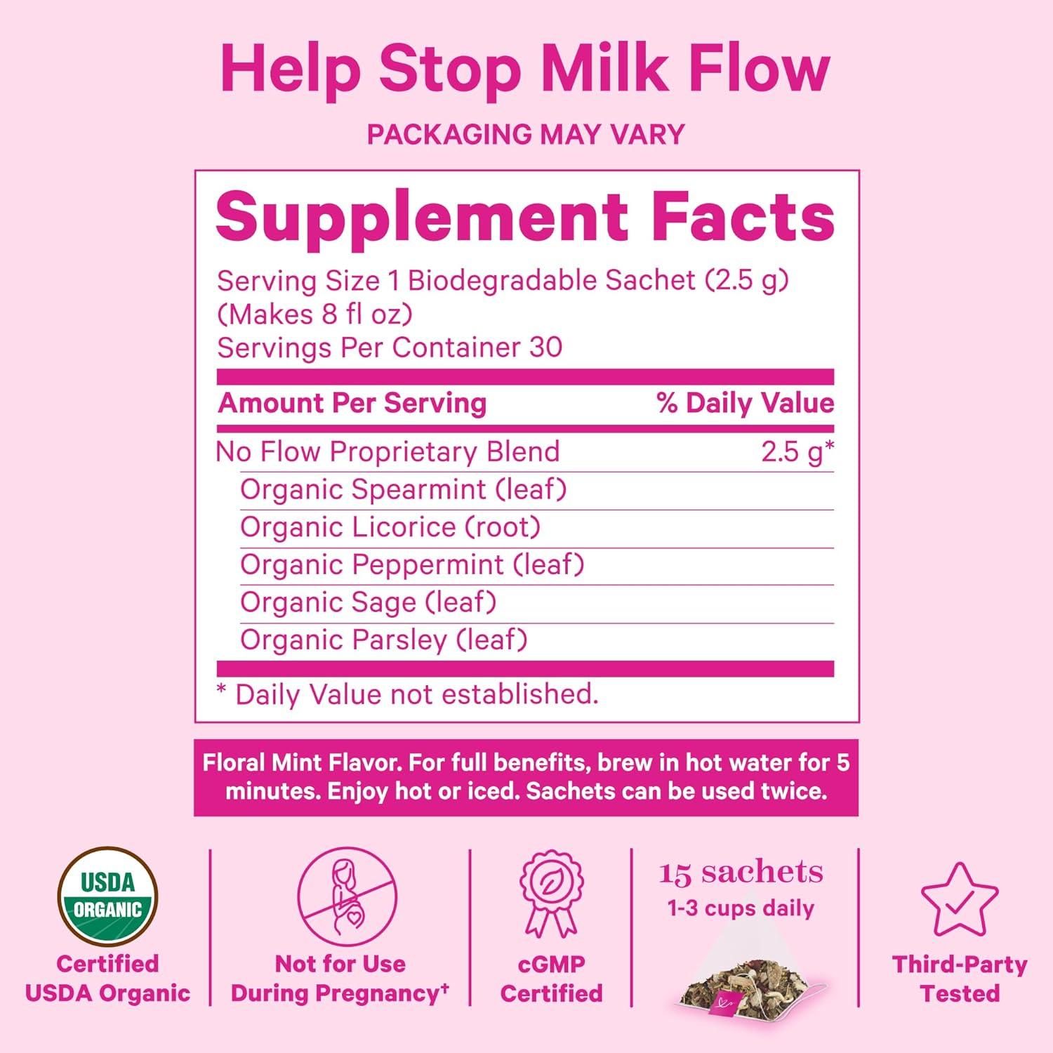 Té de Salvia Orgánica Pink Stork No Flow - 15 Bolsitas