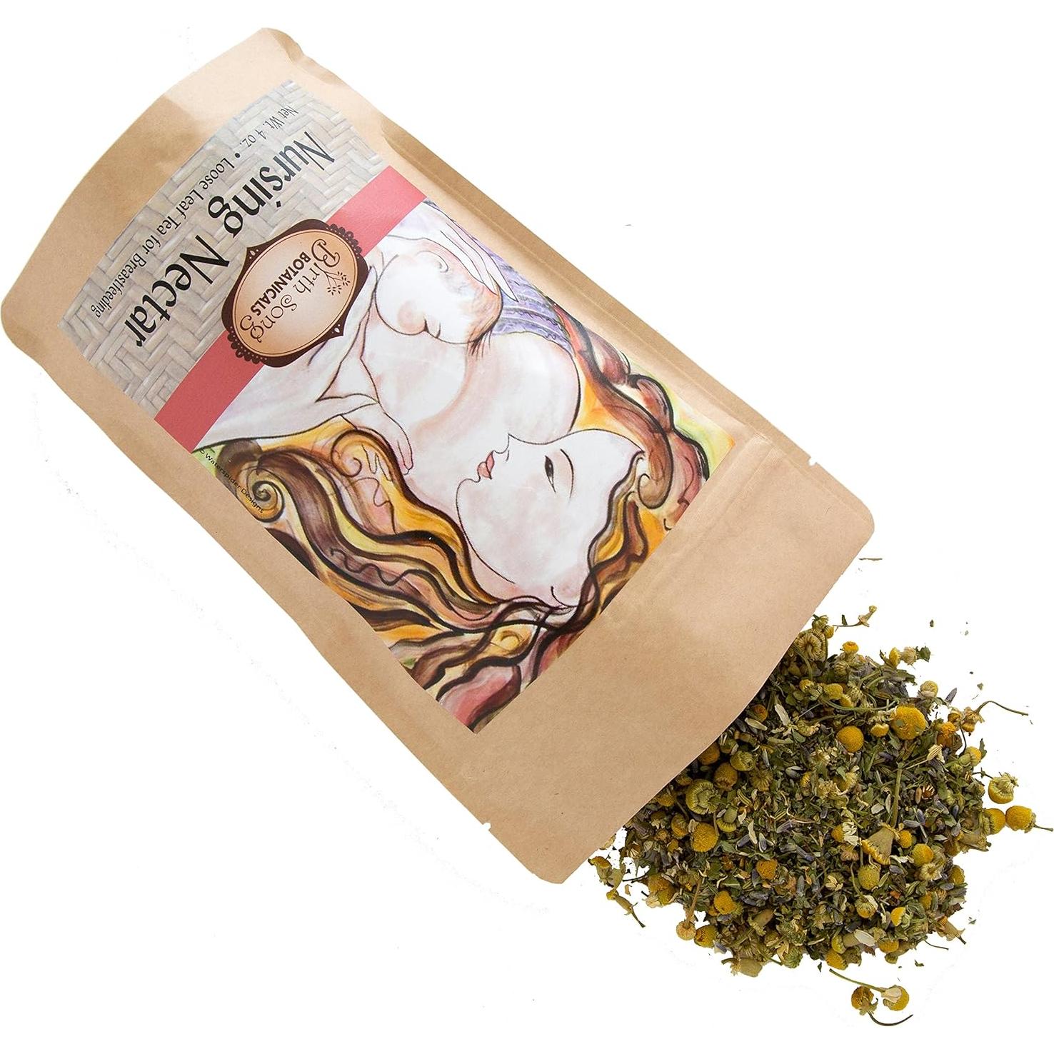 Birth Song Botanicals Nursing Nectar Herbal Breastfeeding Tea – Organic Lactation Tea to Increase Milk Supply, Enhance Milk Production & Breastmilk Flow* – 40 Servings