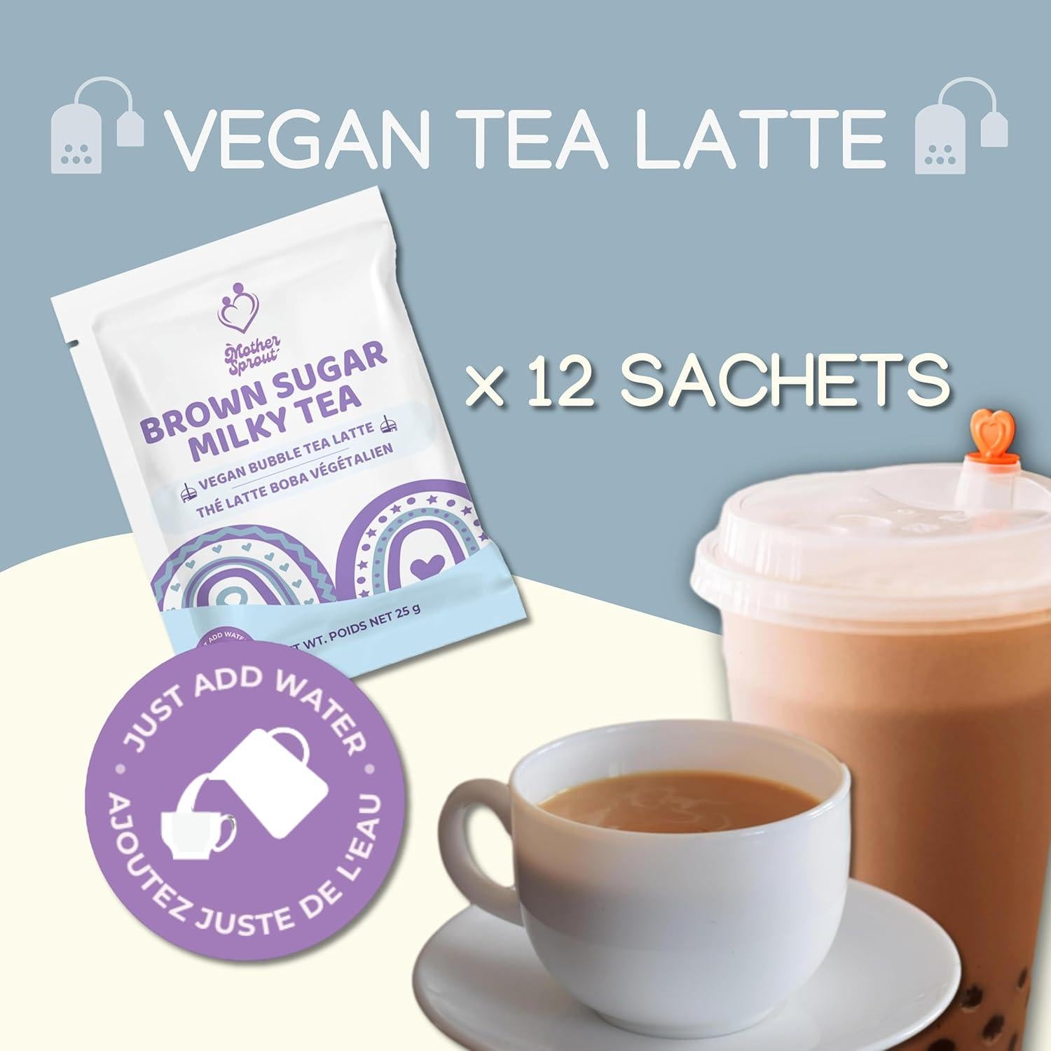 Bebida Vegana de Té con Leche Mother Sprout 12 Sobres Latte
