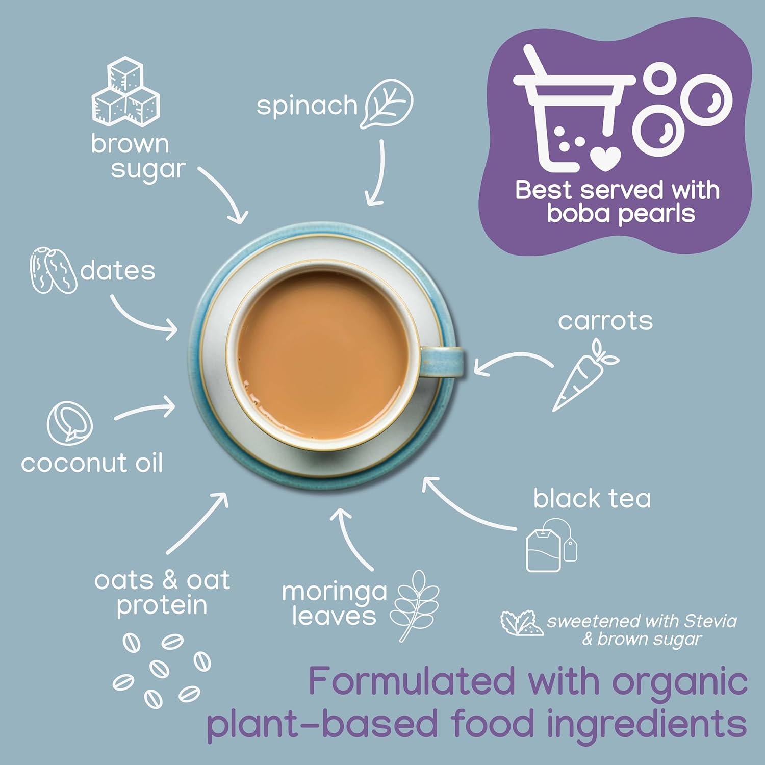 Bebida Vegana de Té con Leche Mother Sprout 12 Sobres Latte